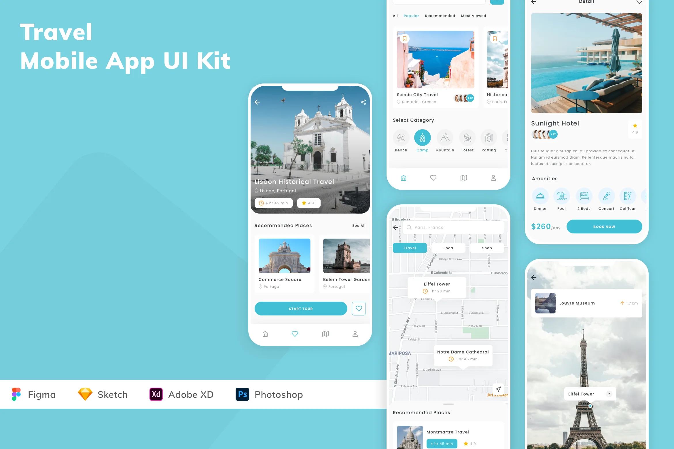 Travel Mobile App UI Kit