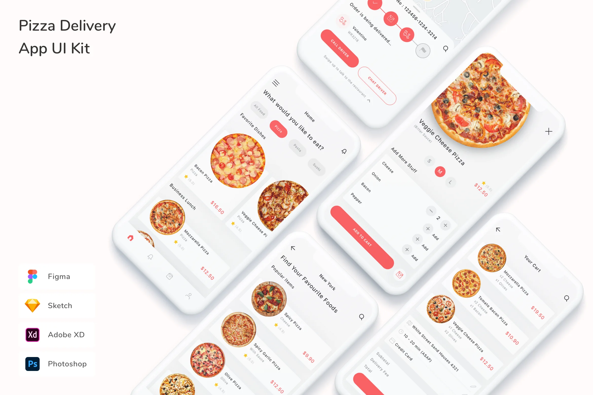 Pizza Delivery App UI Kit