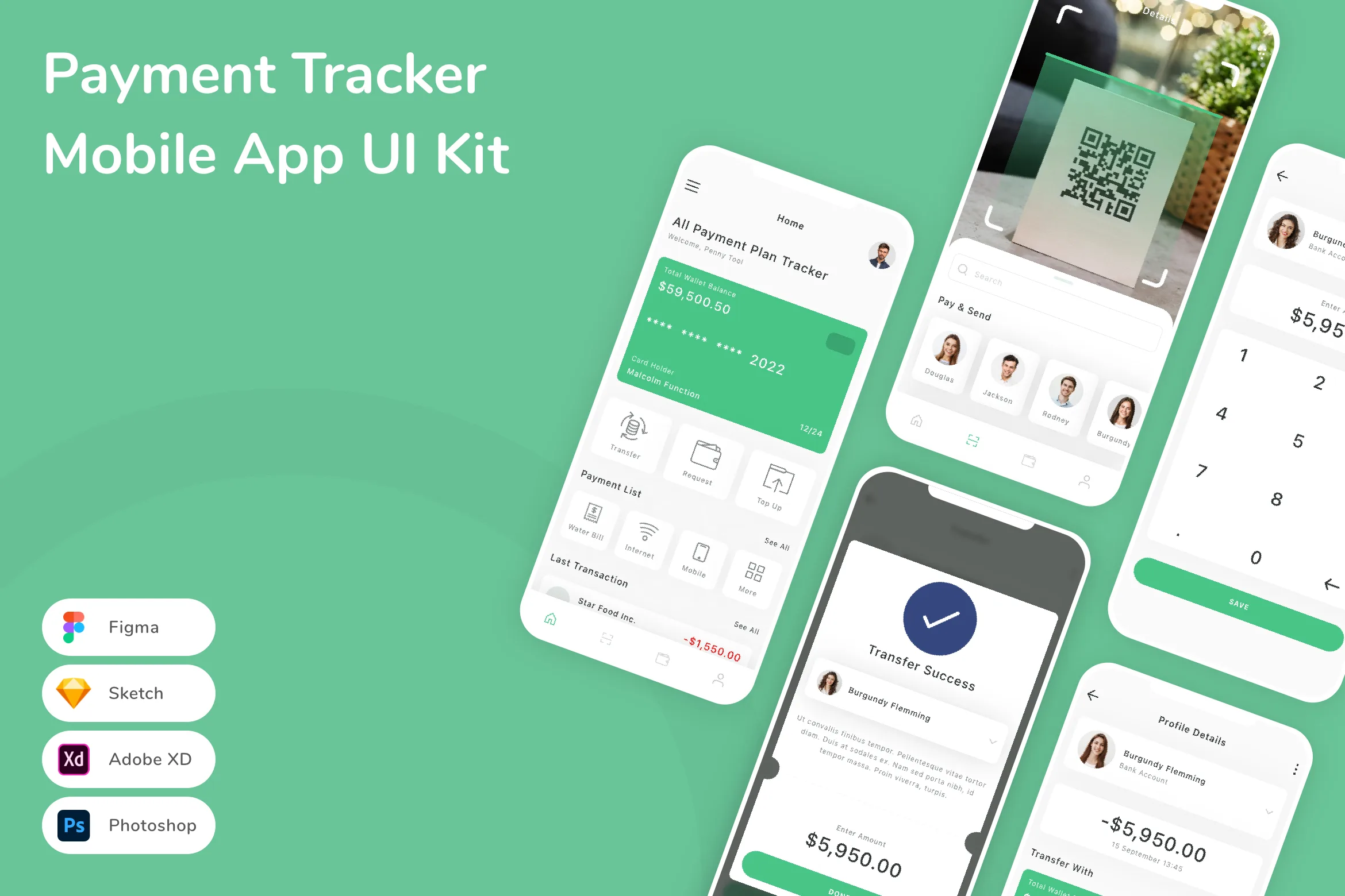Payment Tracker Mobile App UI Kit