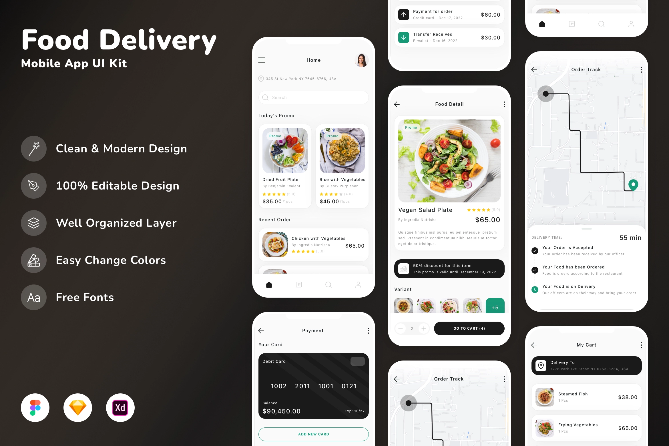 Food Delivery Mobile App UI Kit