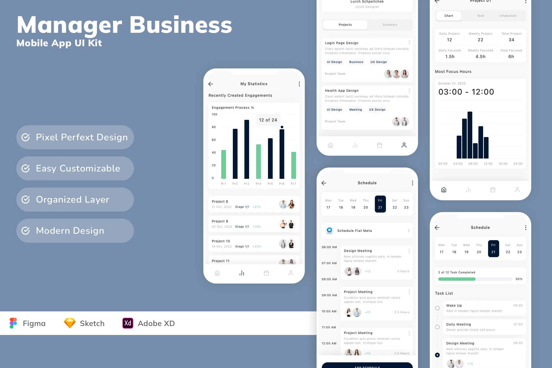 Manager Business Mobile App UI Kit