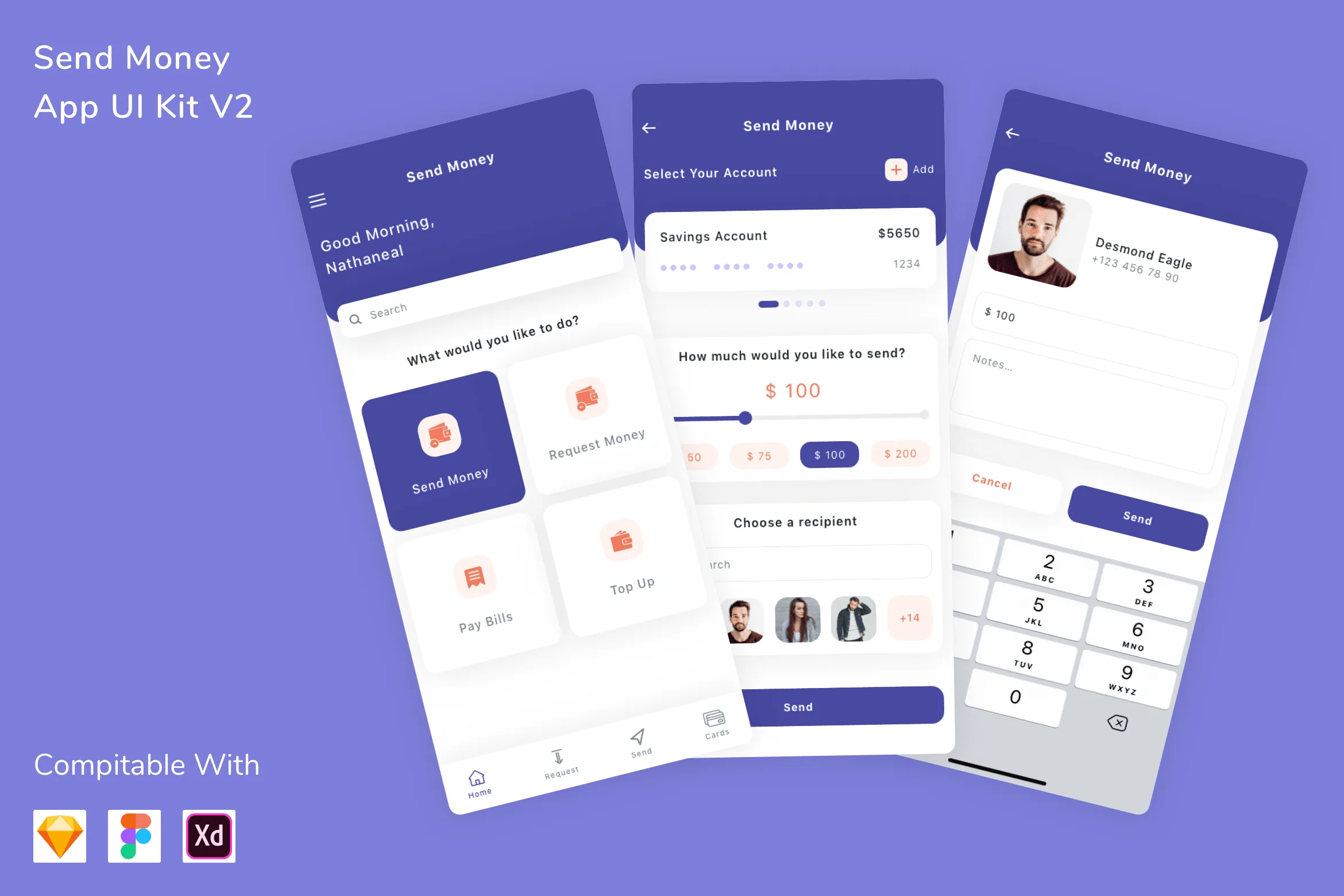 Send Money App UI Kit V2