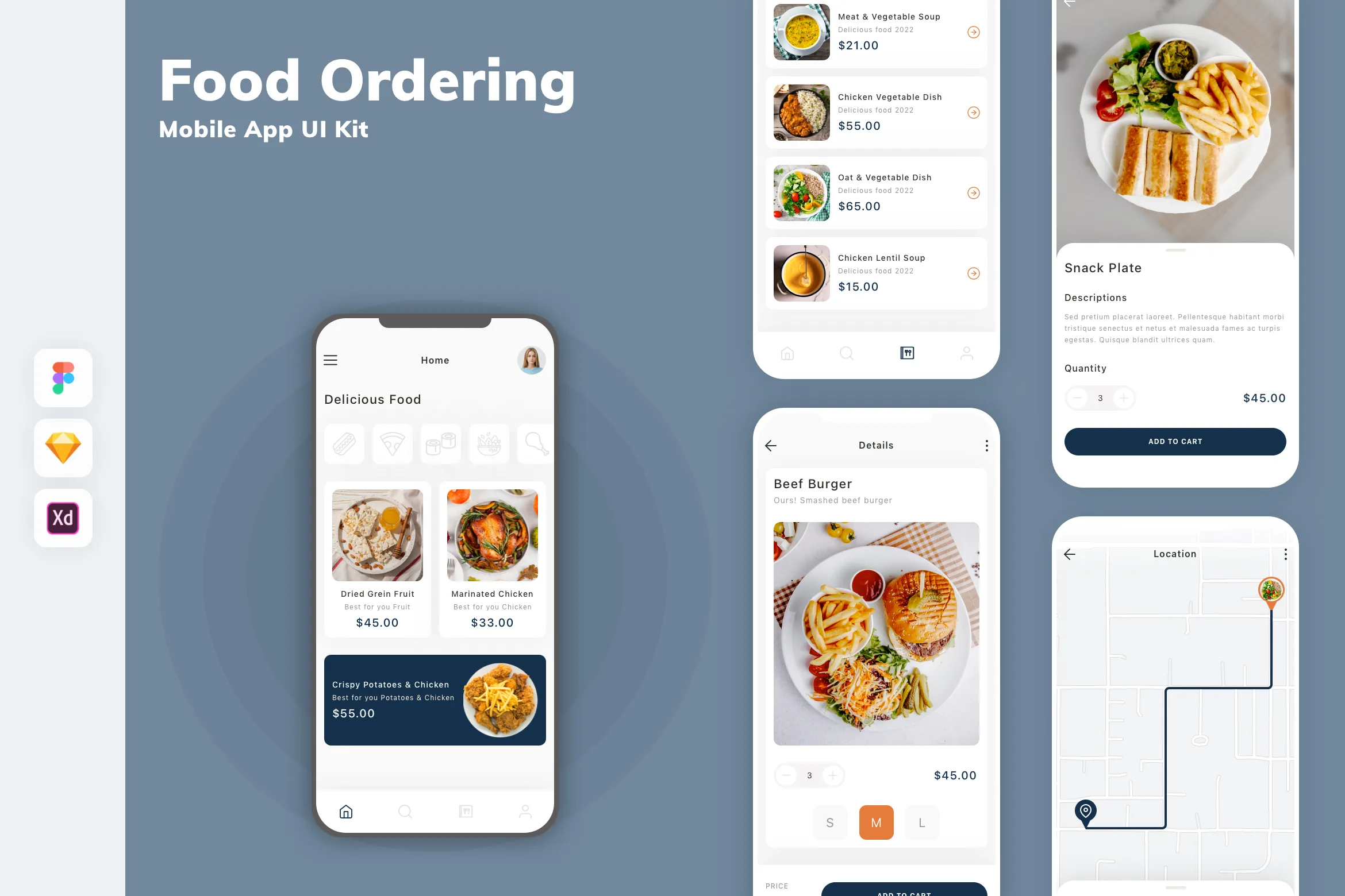 Food Ordering Mobile App UI Kit