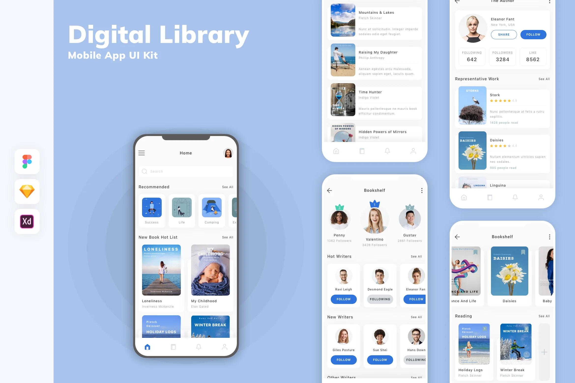 Digital Library Mobile App UI Kit