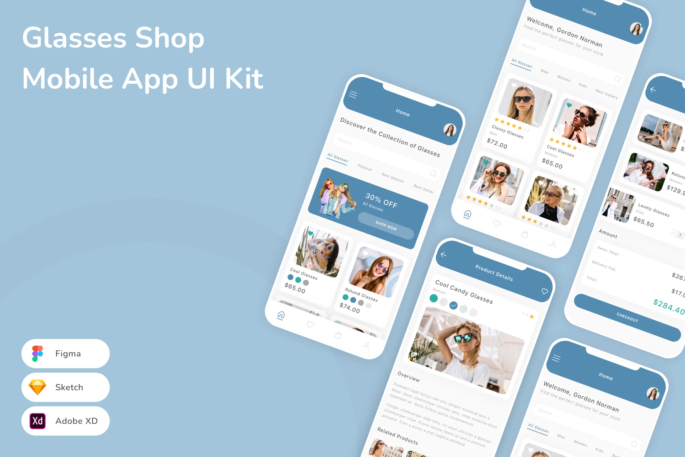 Glasses Shop Mobile App UI Kit
