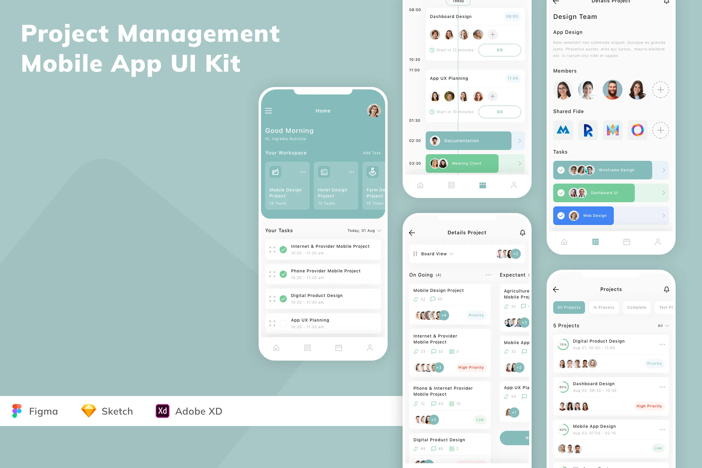 Project Management Mobile App UI Kit