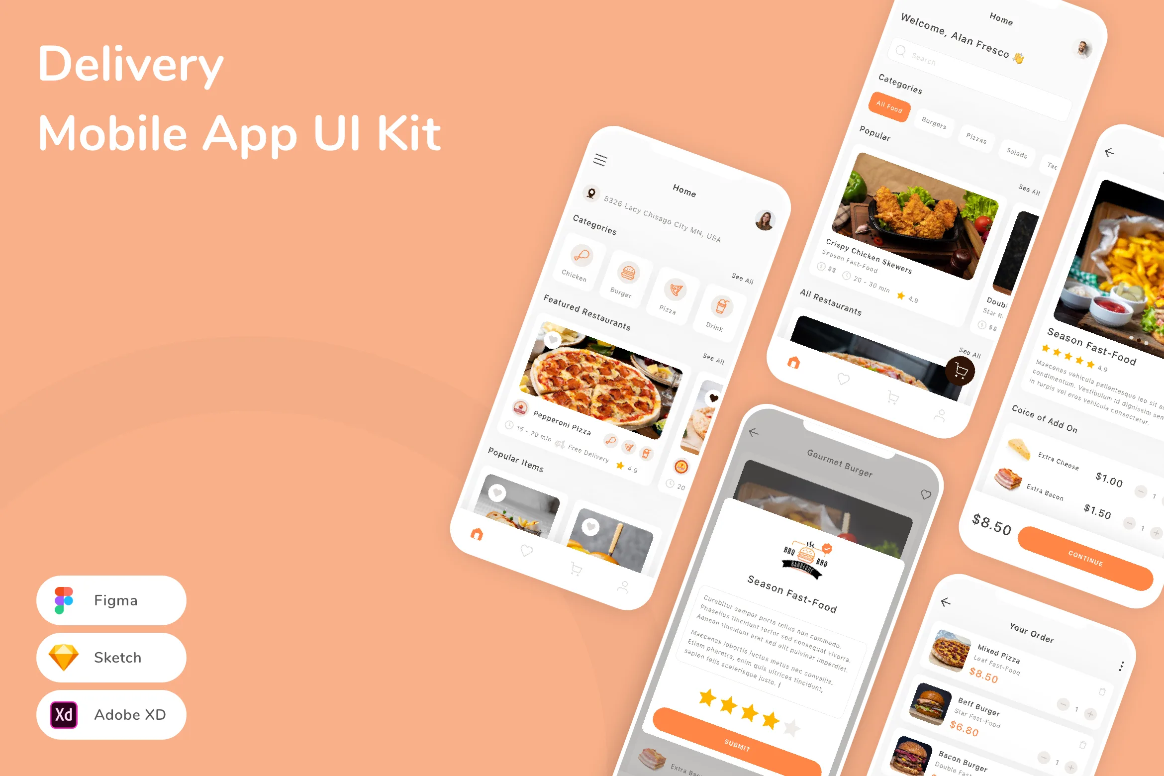 Delivery Mobile App UI Kit