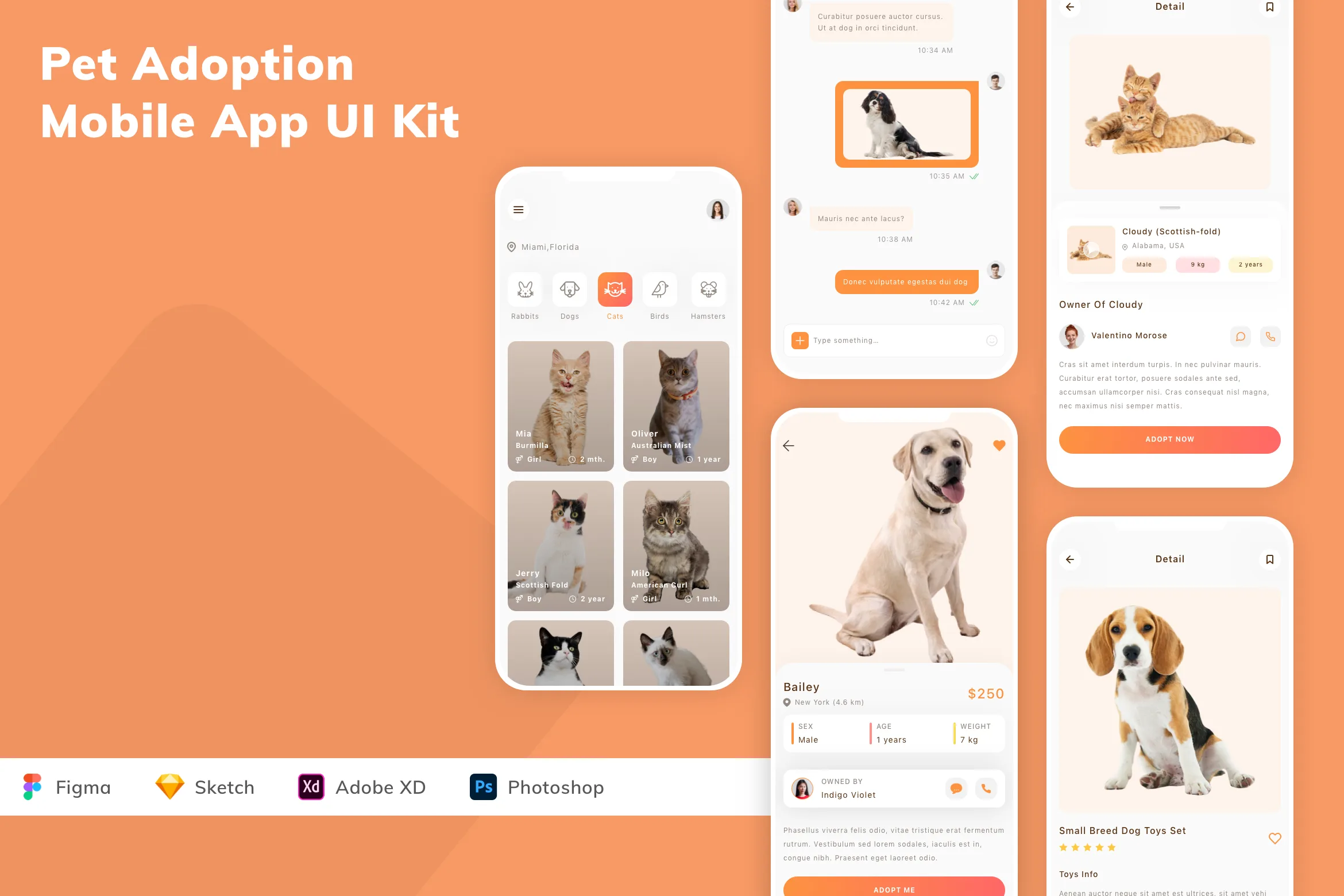 Pet Adoption Mobile App UI Kit