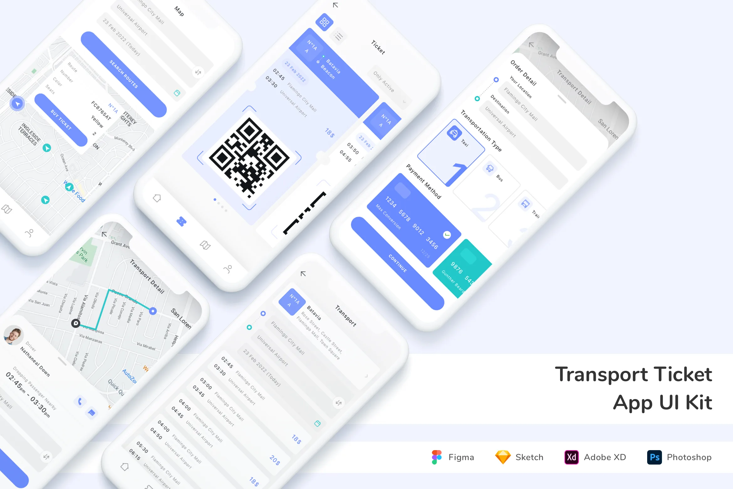 Transport Ticket App UI Kit
