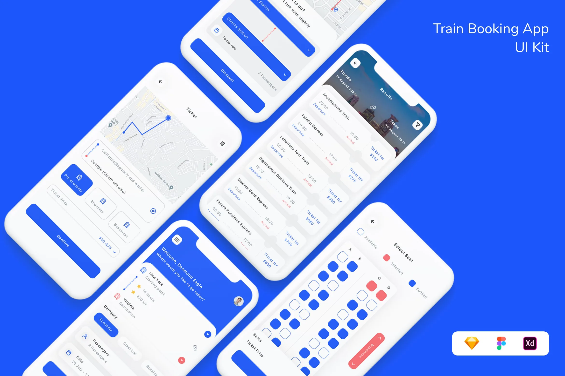 Train Booking App UI Kit