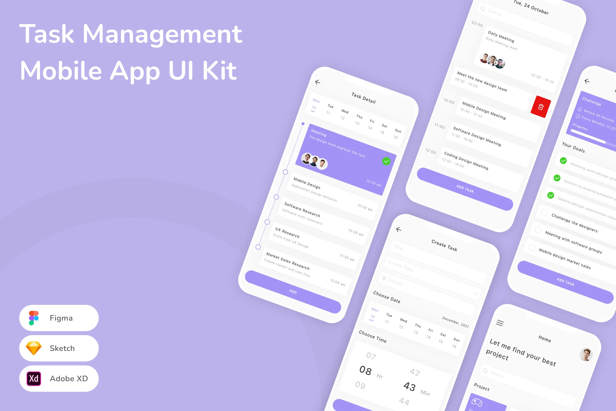 Task Management Mobile App UI Kit