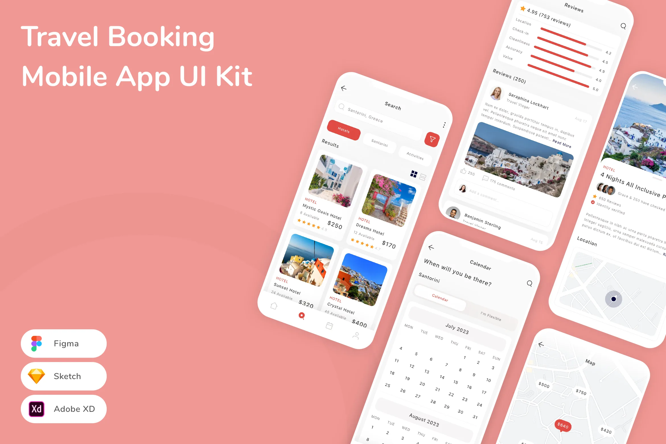 Travel Booking Mobile App UI Kit