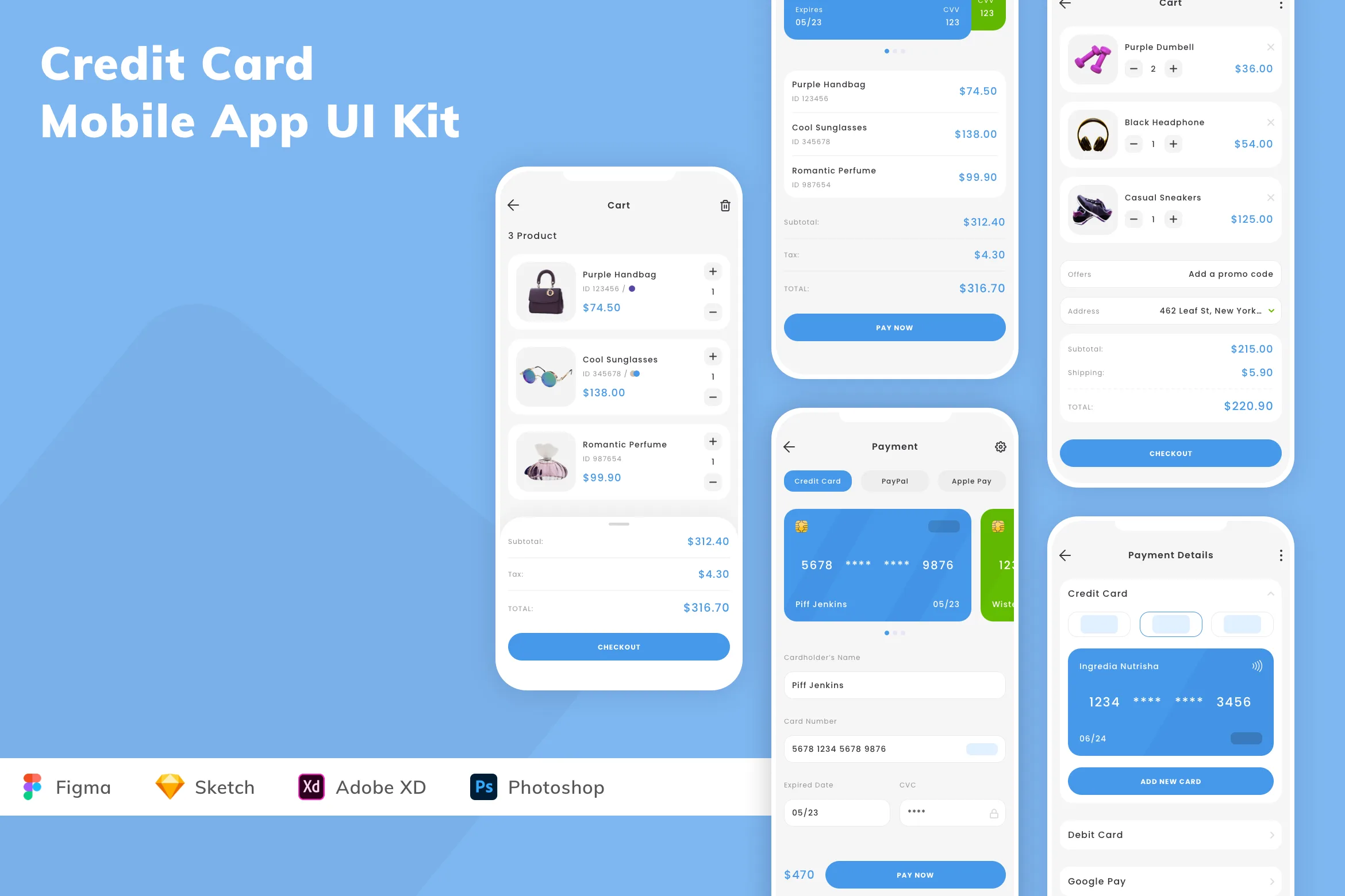 Credit Card Mobile App UI Kit