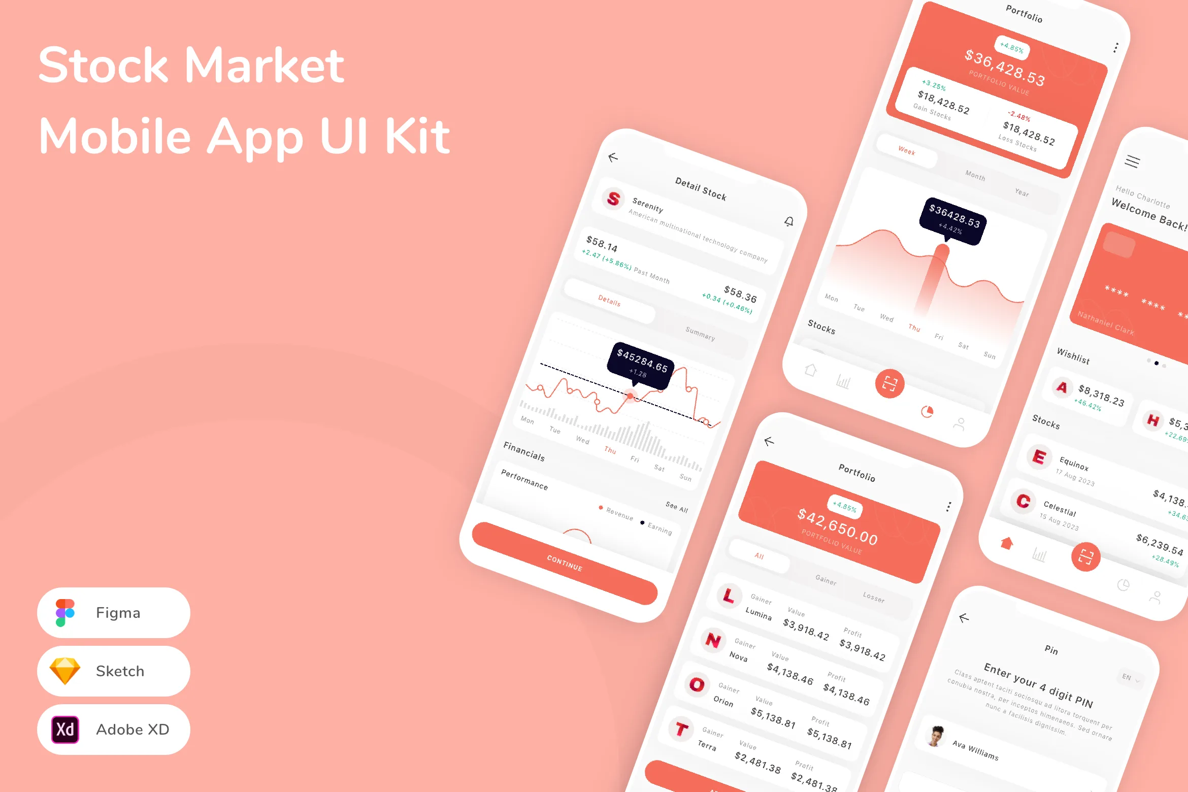 Stock Market Mobile App UI Kit