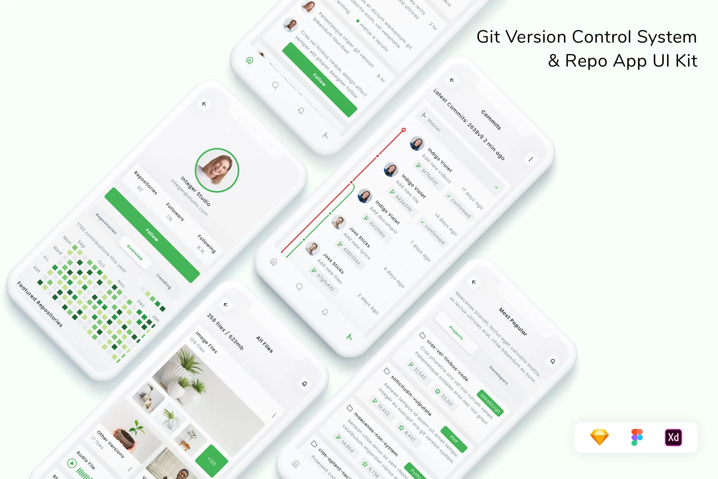 Git Version Control System & Repo App UI Kit