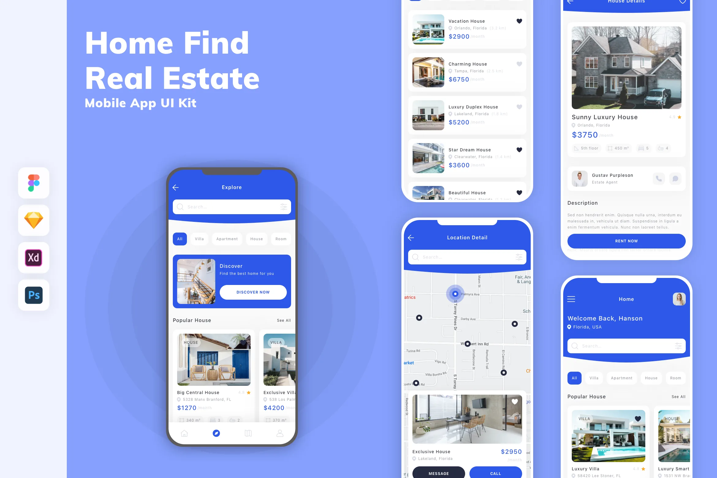Home Find & Real Estate Mobile App UI Kit