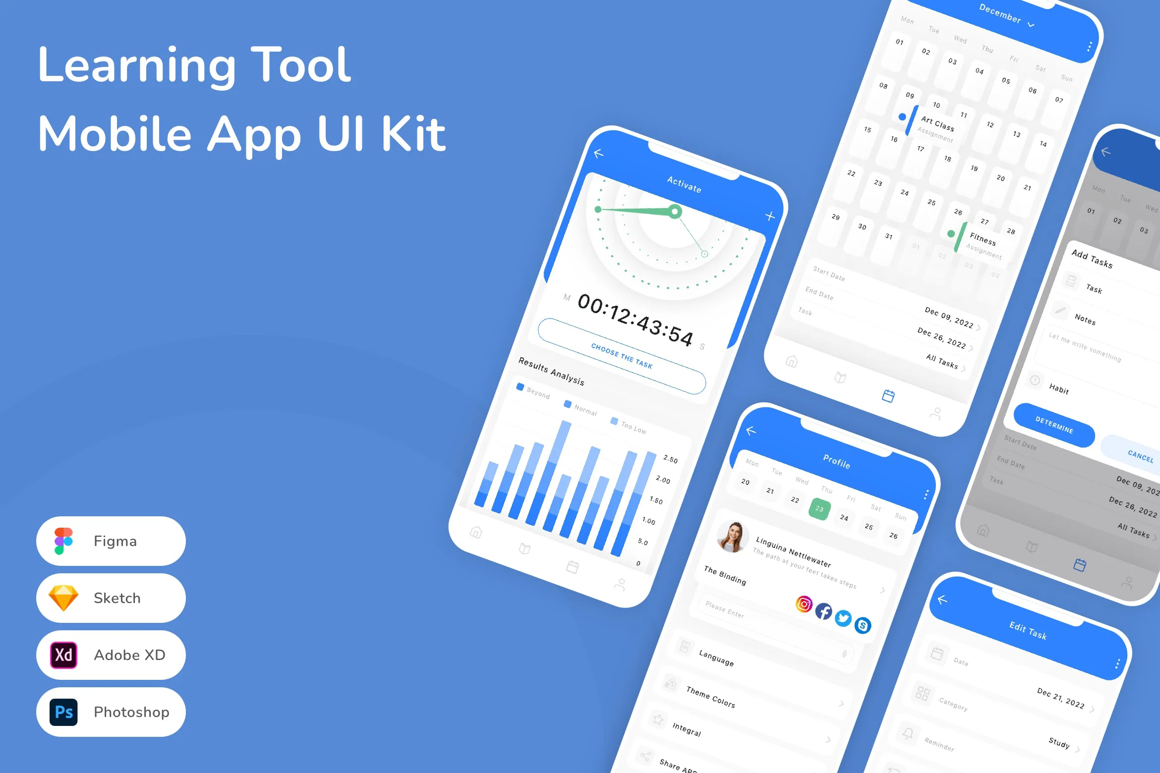 Learning Tool Mobile App UI Kit