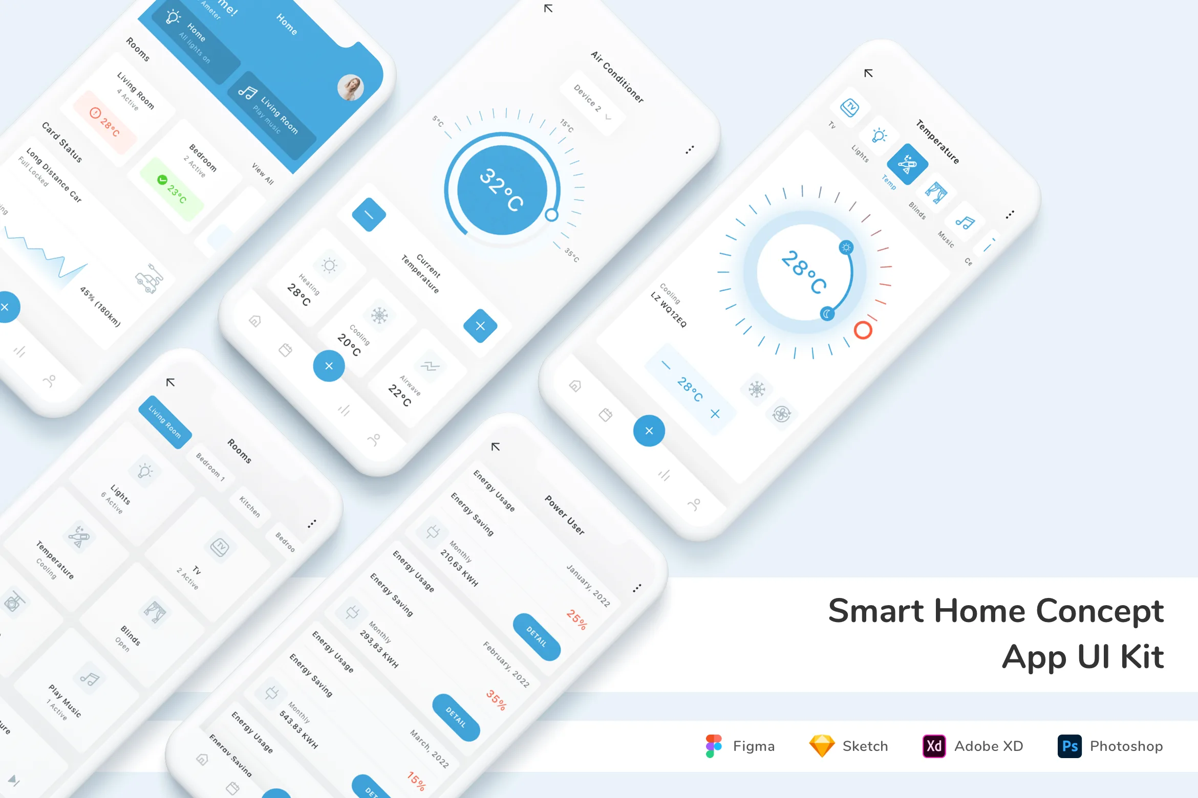 Smart Home Concept App UI Kit for Figma, Sketch & XD | UIworkshop