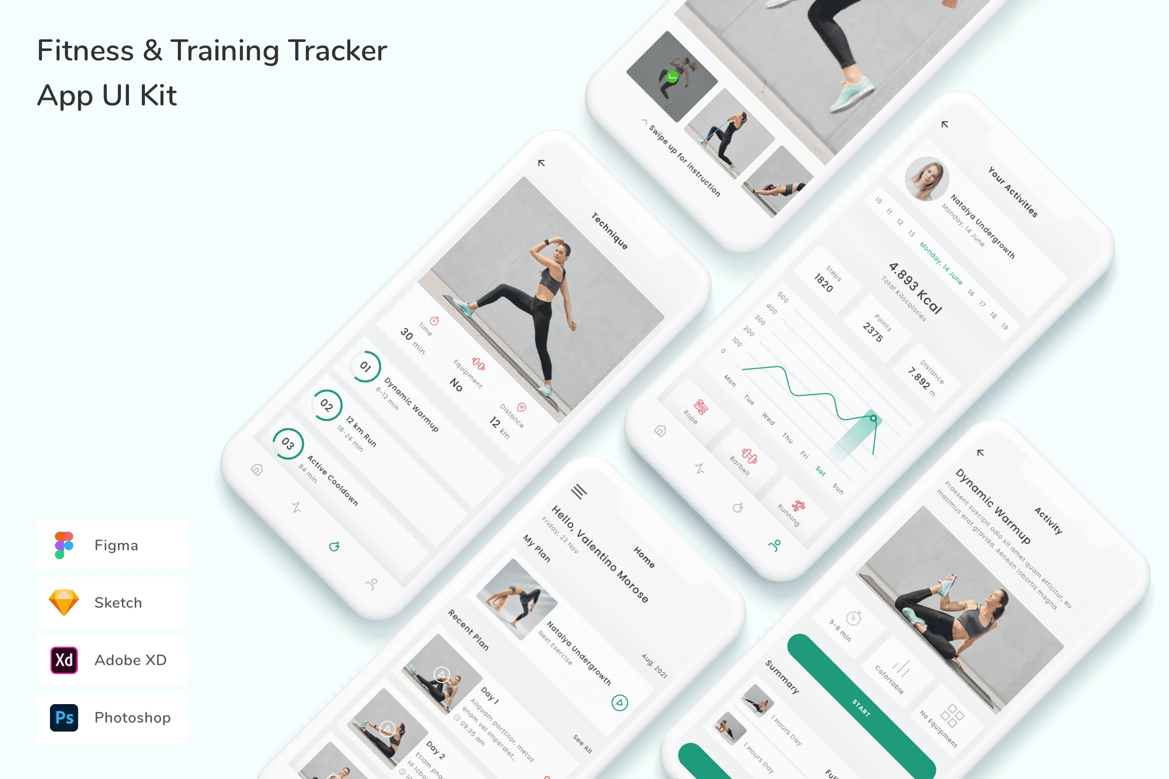 Fitness & Training Tracker App UI Kit