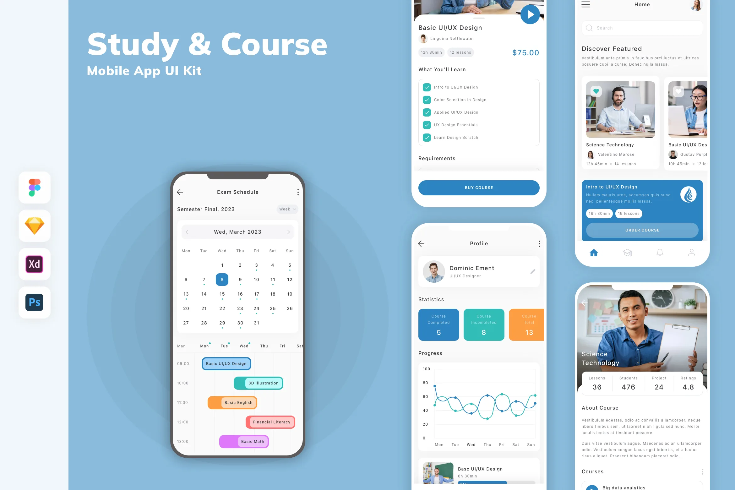 Study & Course Mobile App UI Kit