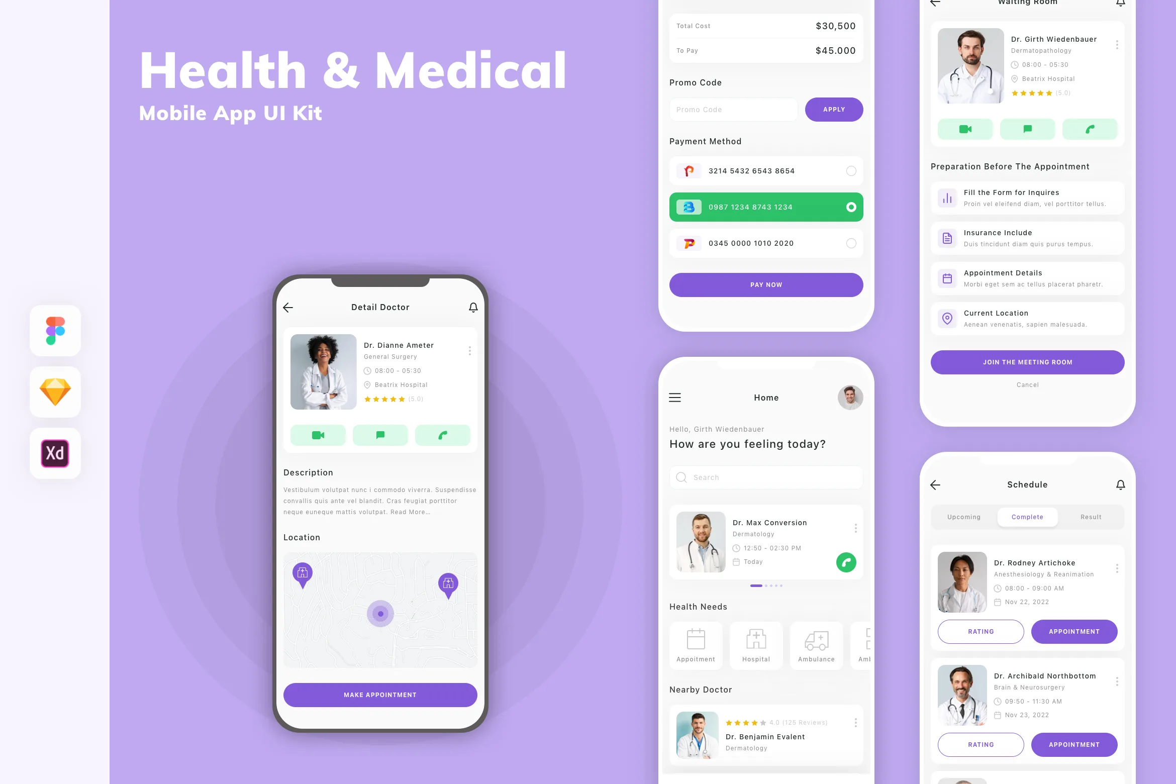 Health & Medical Mobile App UI Kit