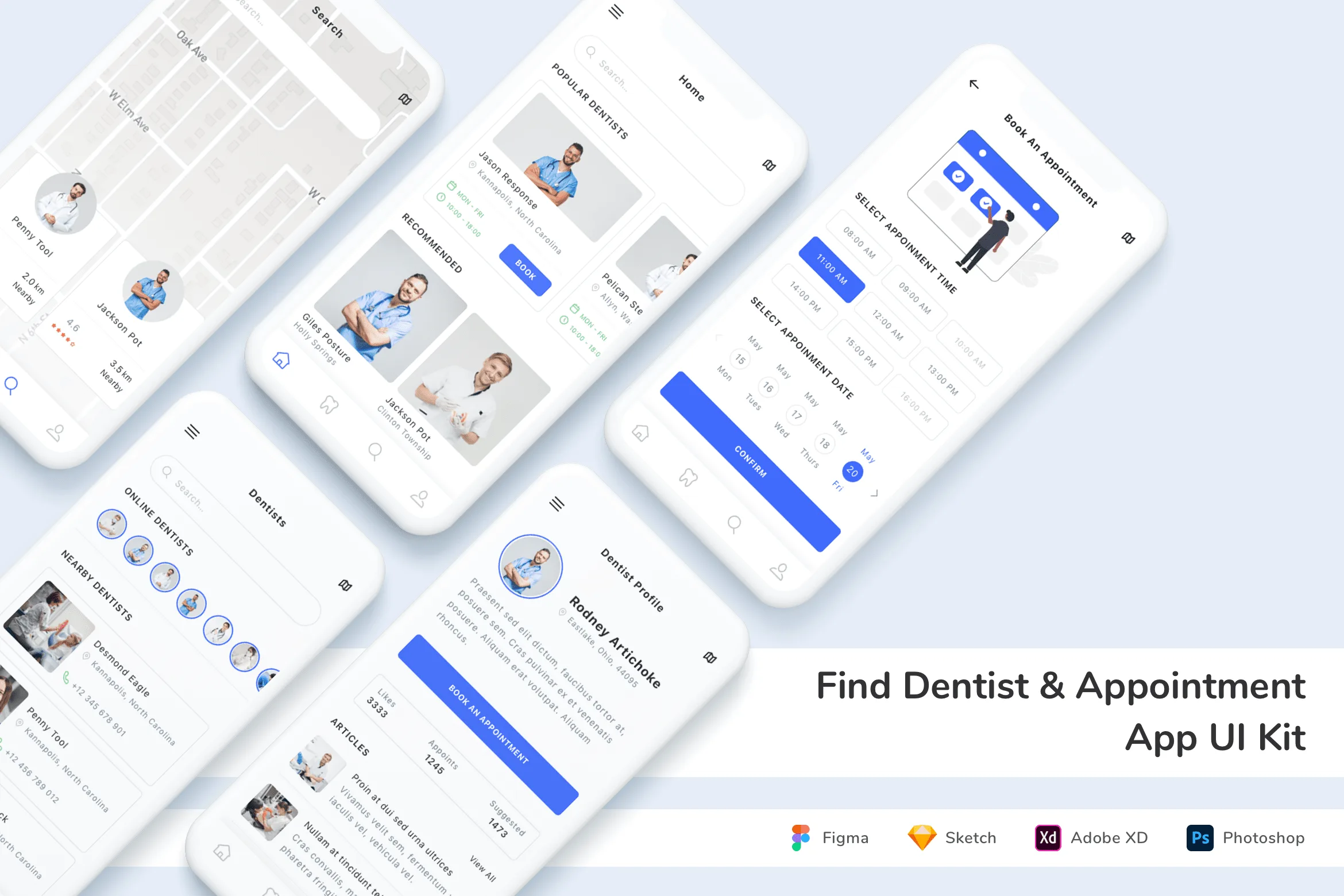 Find Dentist & Appointment App UI Kit