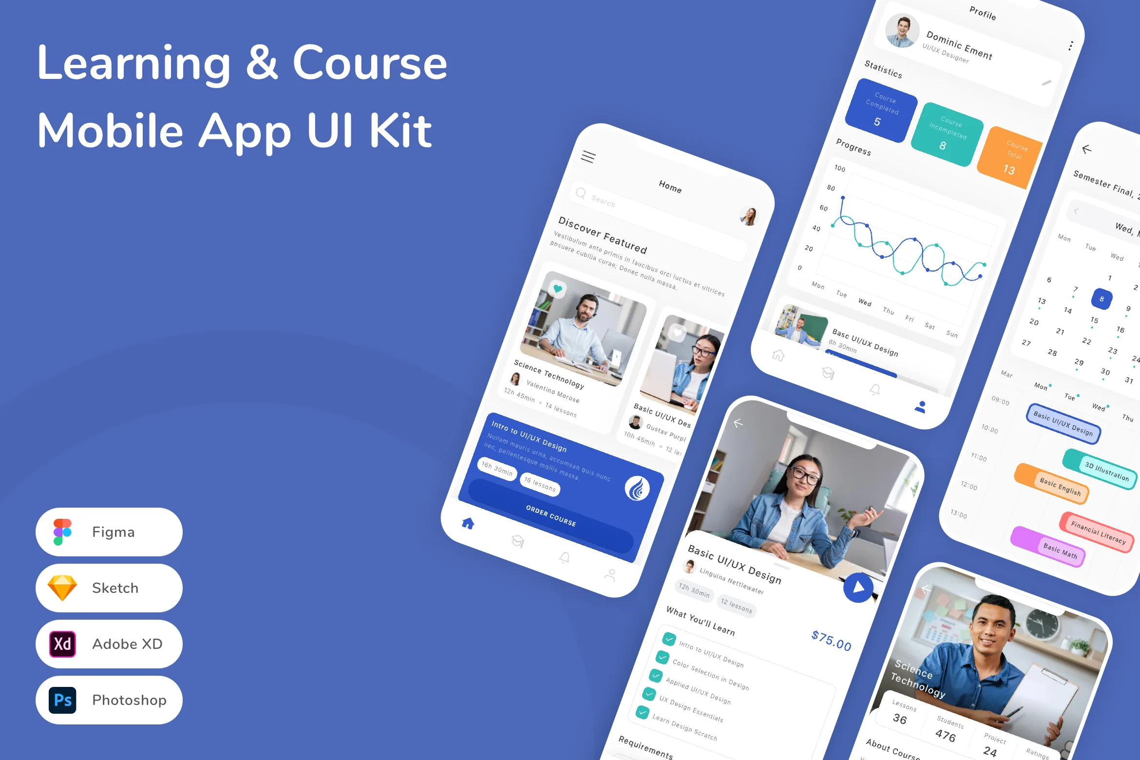 Learning & Course Mobile App UI Kit