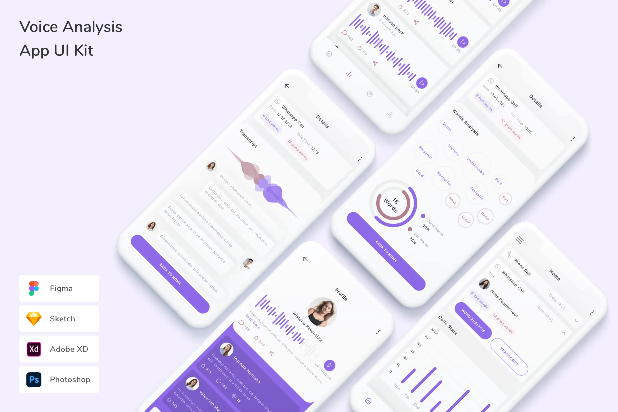 Voice Analysis App UI Kit