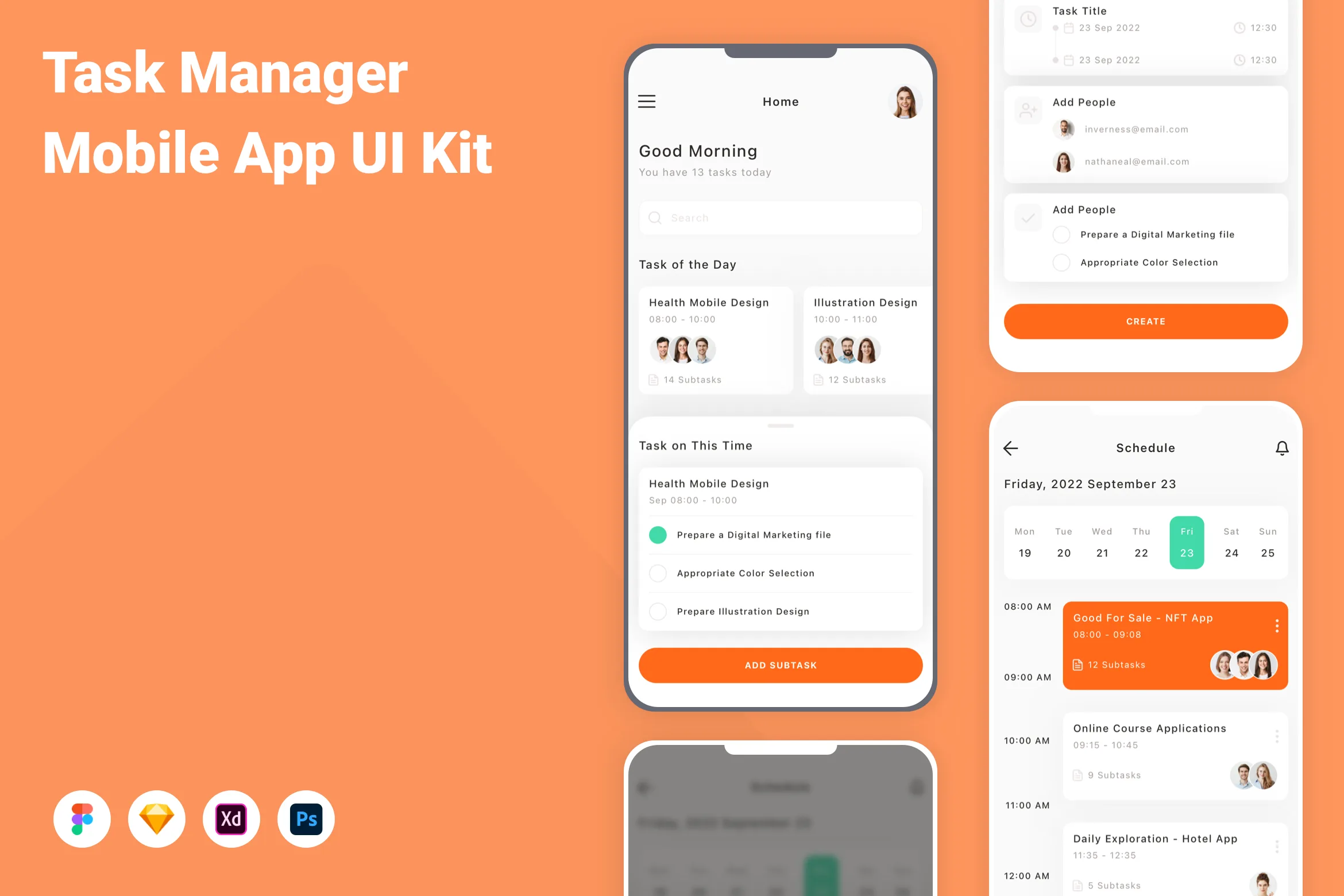 Task Manager Mobile App UI Kit