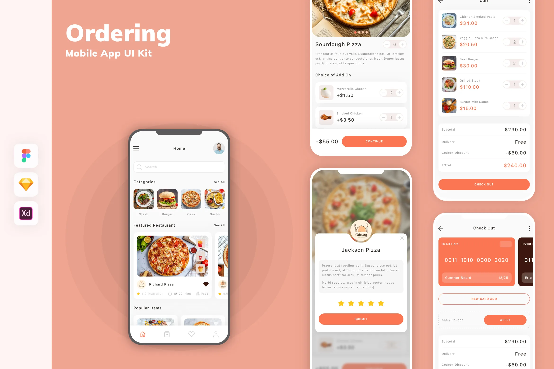 Ordering Mobile App UI Kit