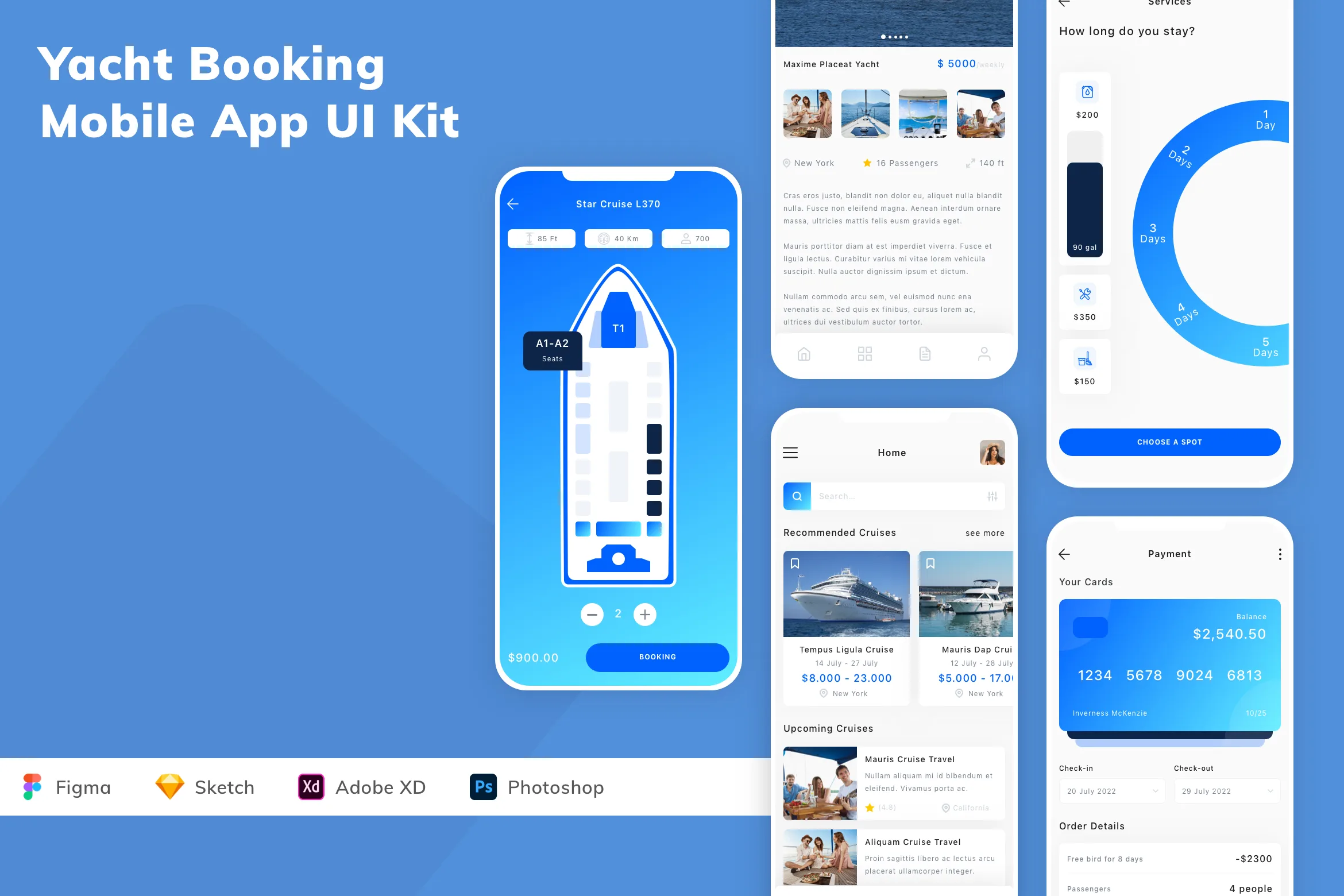 Yacht Booking Mobile App UI Kit