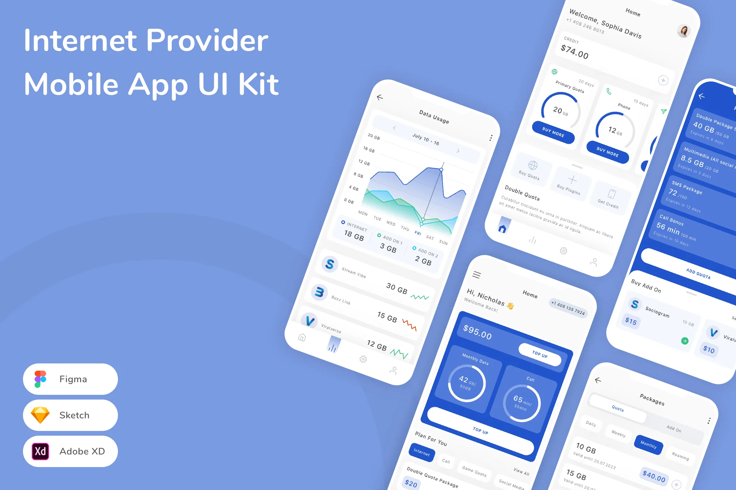 Internet Provider Mobile App UI Kit
