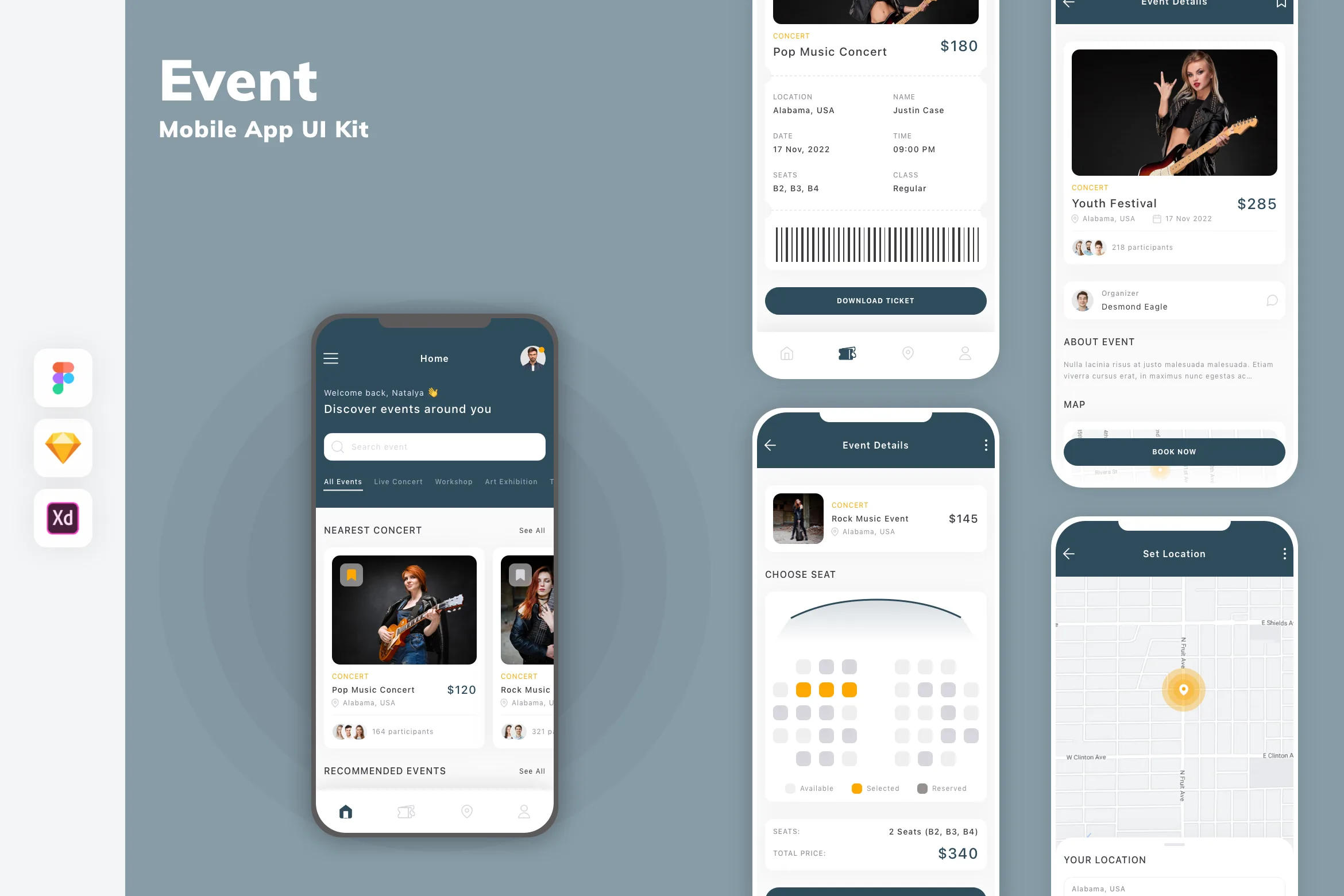 Event Mobile App UI Kit