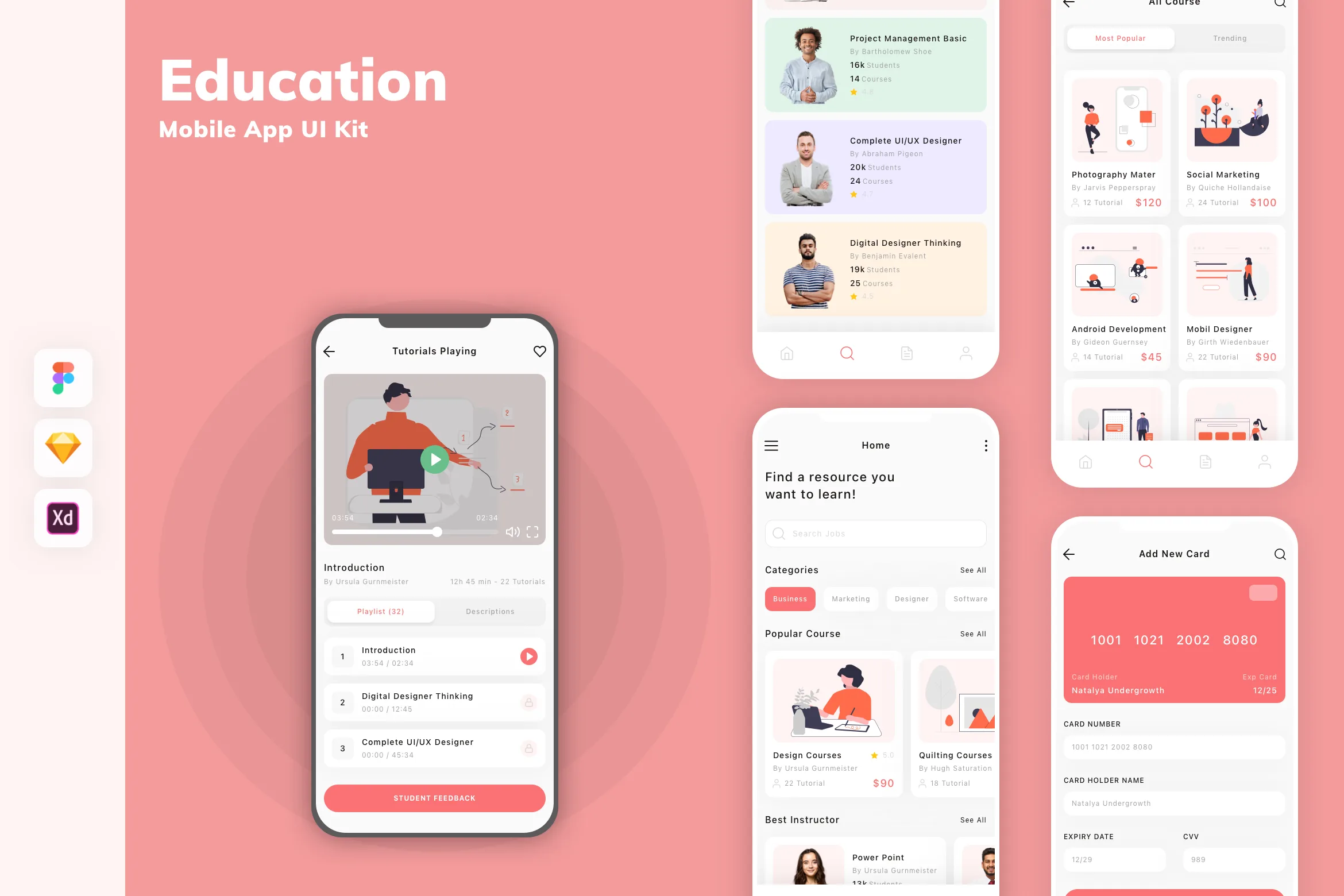 Education Mobile App UI Kit
