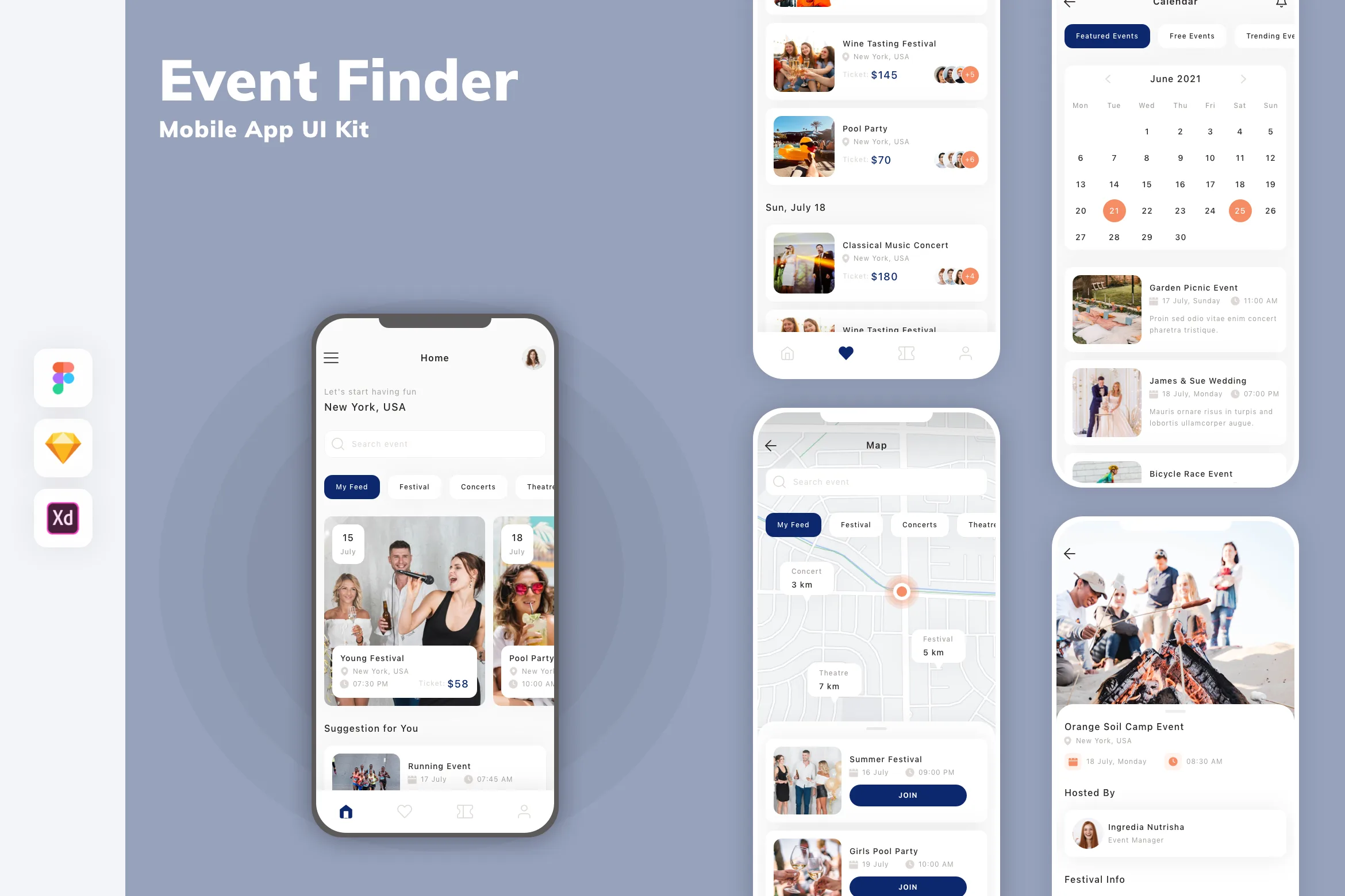 Event Finder Mobile App UI Kit