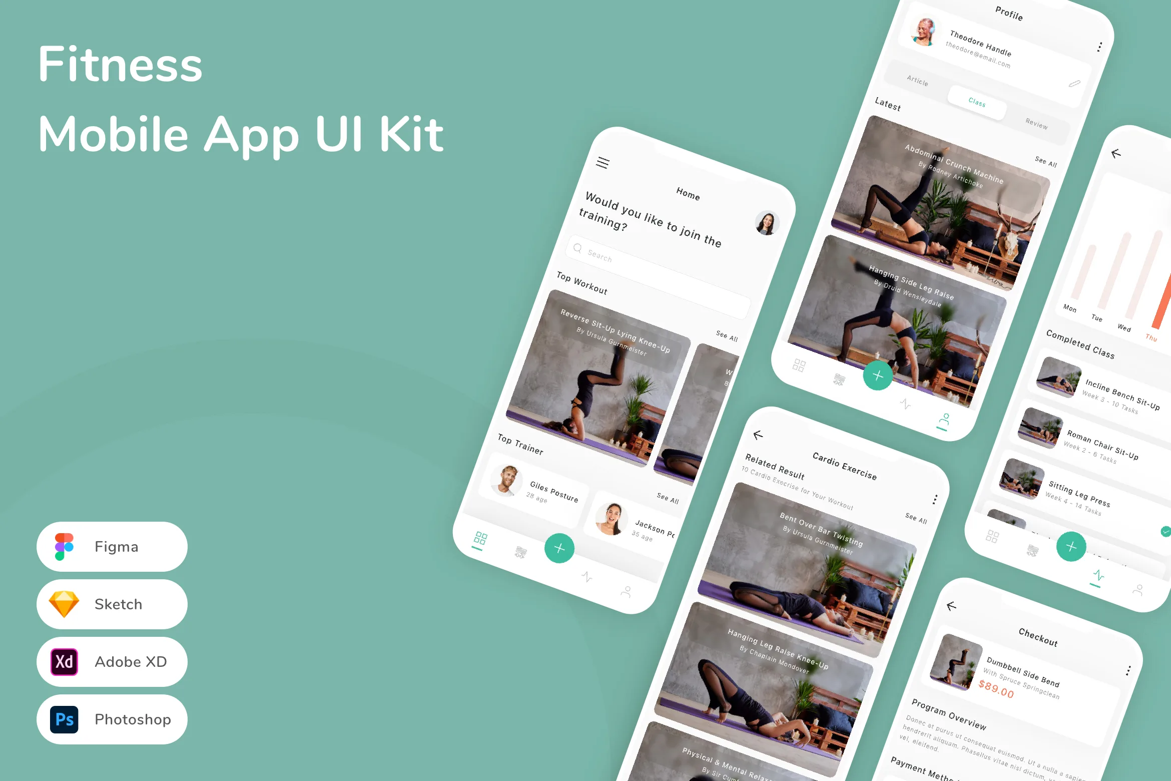 Fitness Mobile App UI Kit