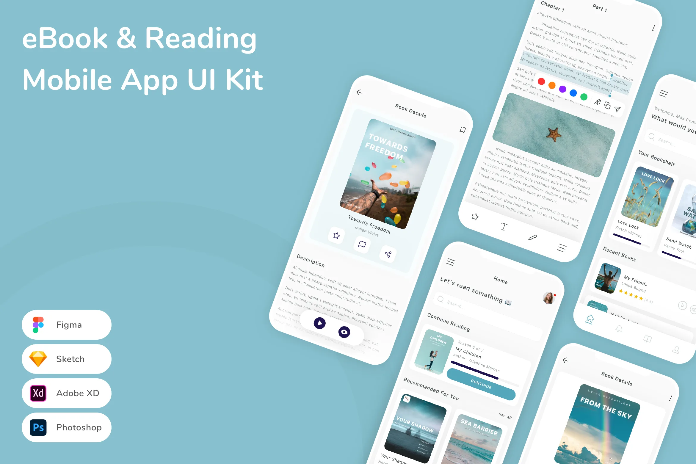 eBook & Reading Mobile App UI Kit