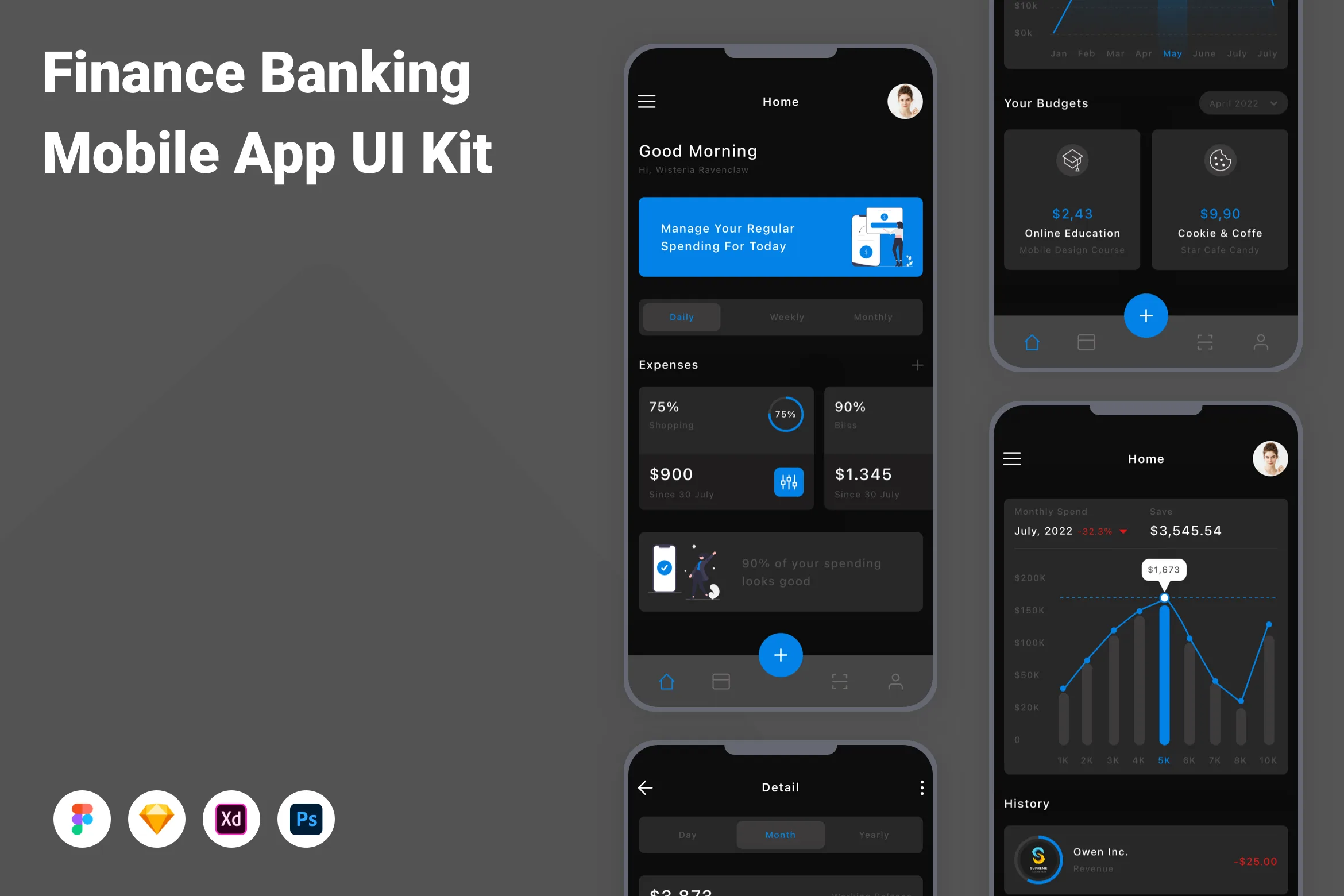 Finance Banking Mobile App UI Kit