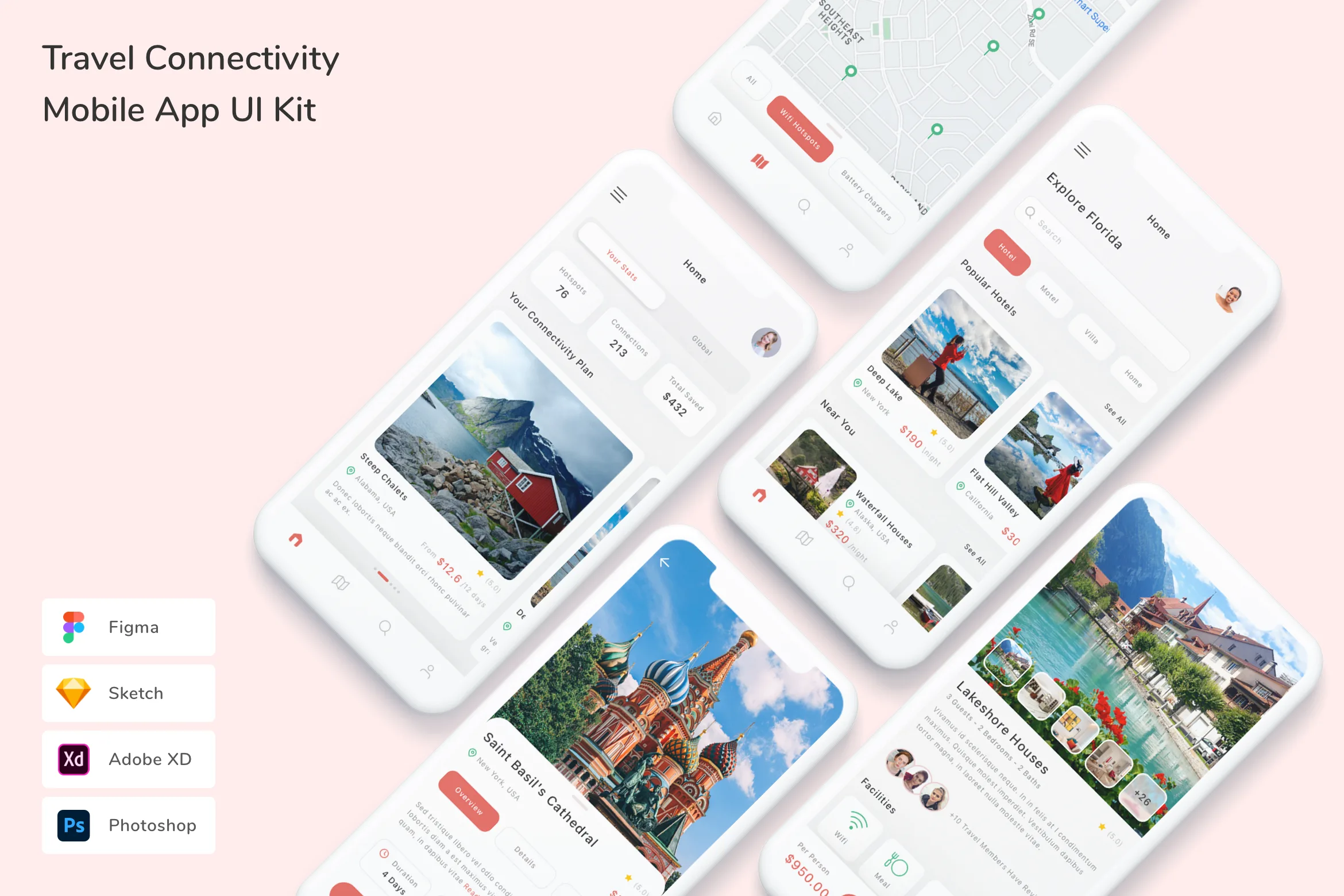 Travel Connectivity Mobile App UI Kit