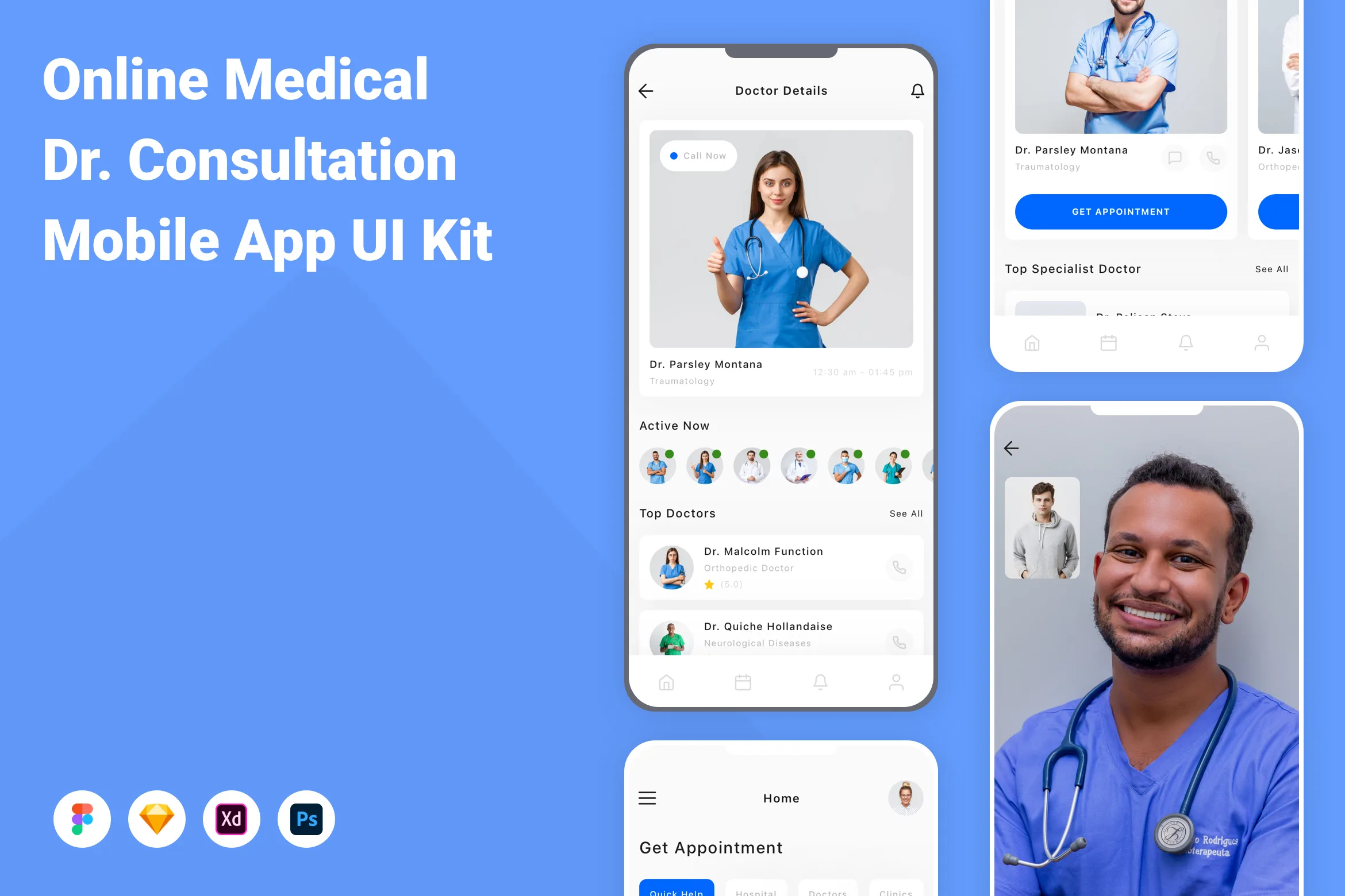 Online Medical Dr. Consultation Mobile App UI Kit