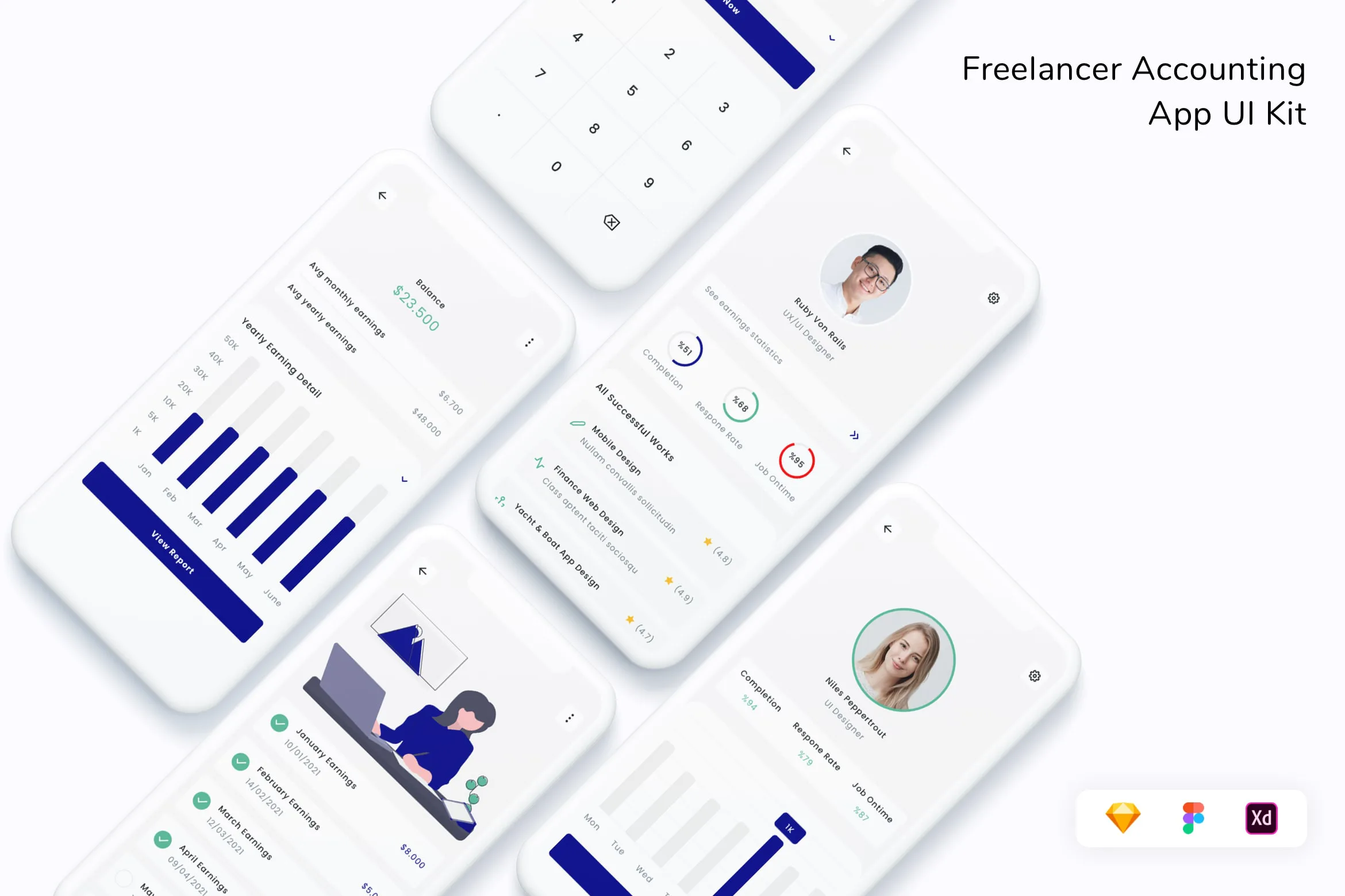 Freelancer Accounting App UI Kit