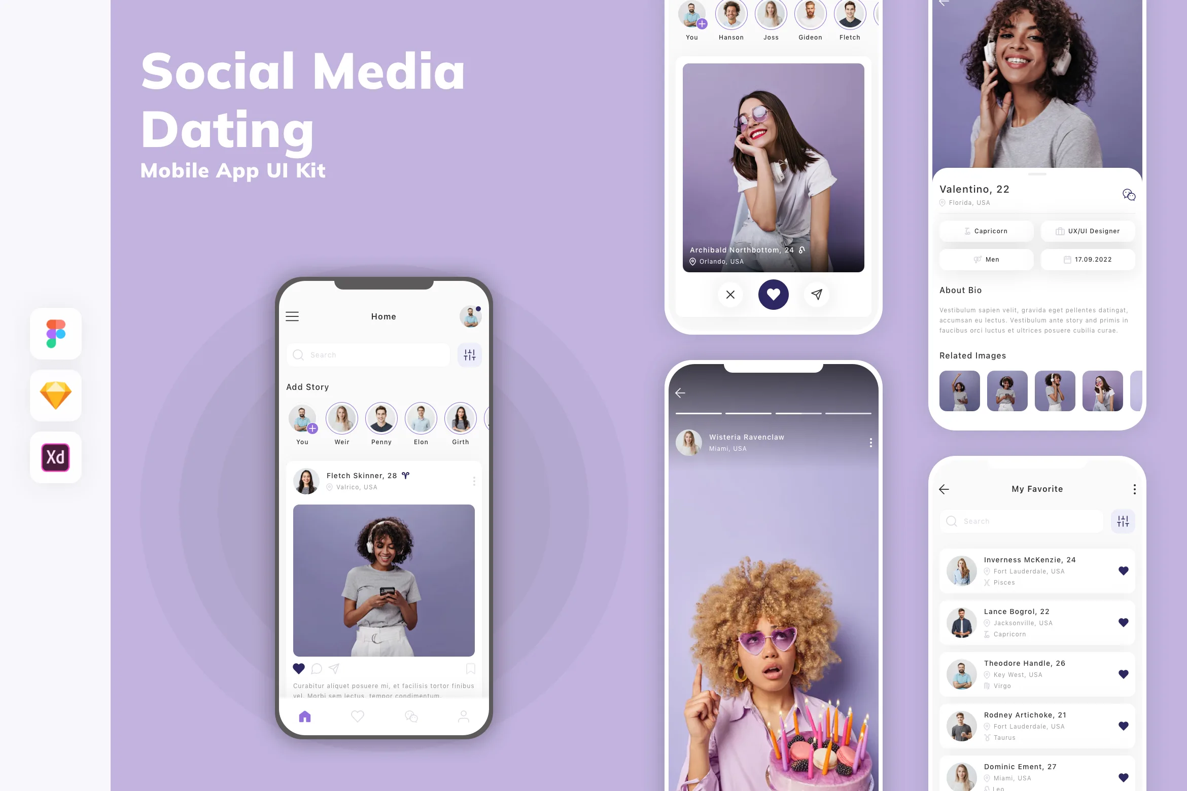 Social Media & Dating Mobile App UI Kit