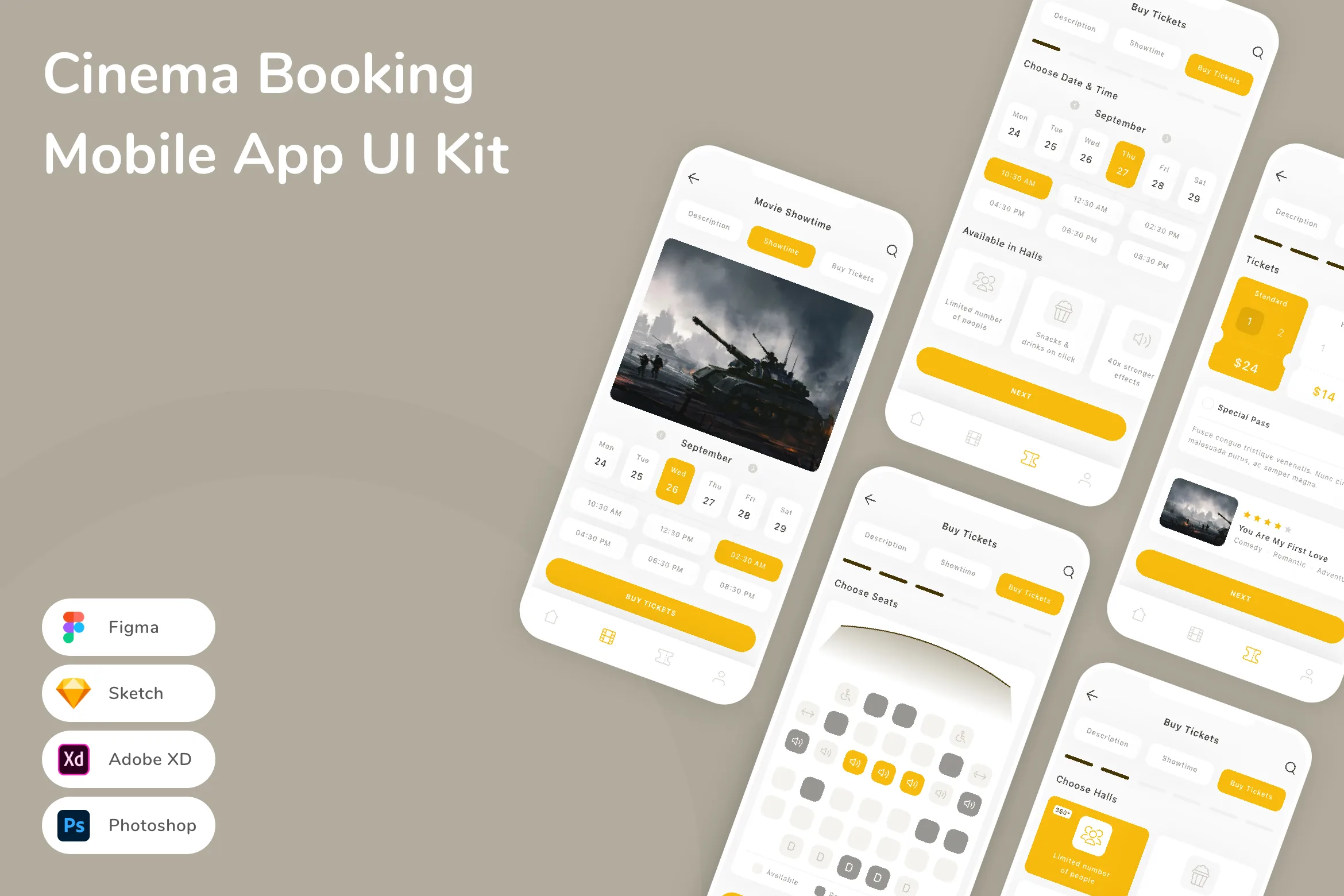 Cinema Booking Mobile App UI Kit