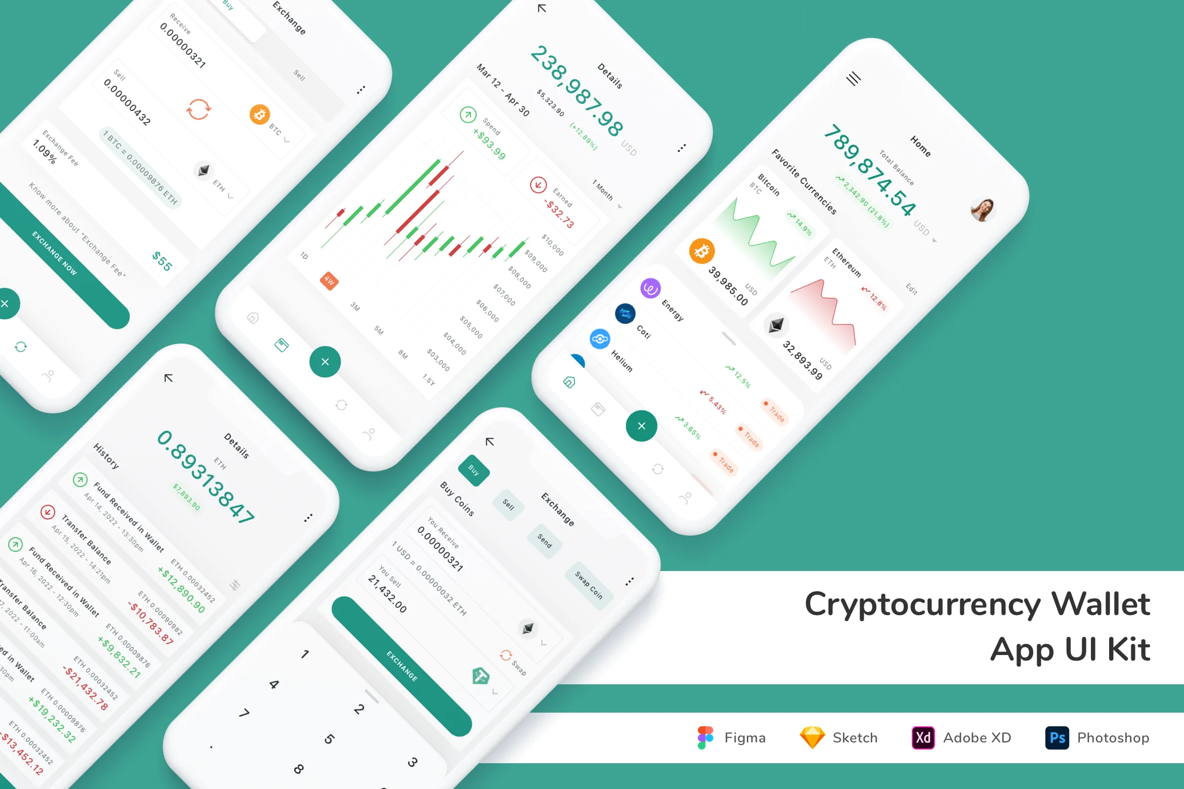 Cryptocurrency Wallet App UI Kit