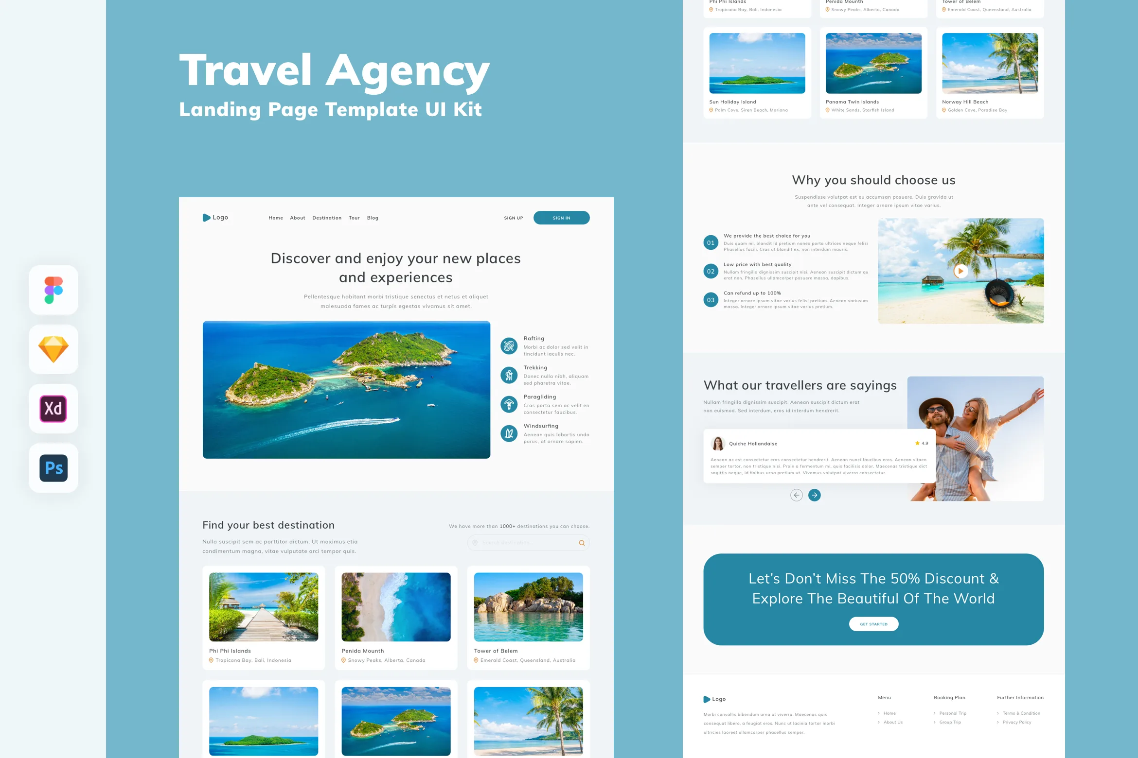 Travel Agency Landing Page Template UI Kit