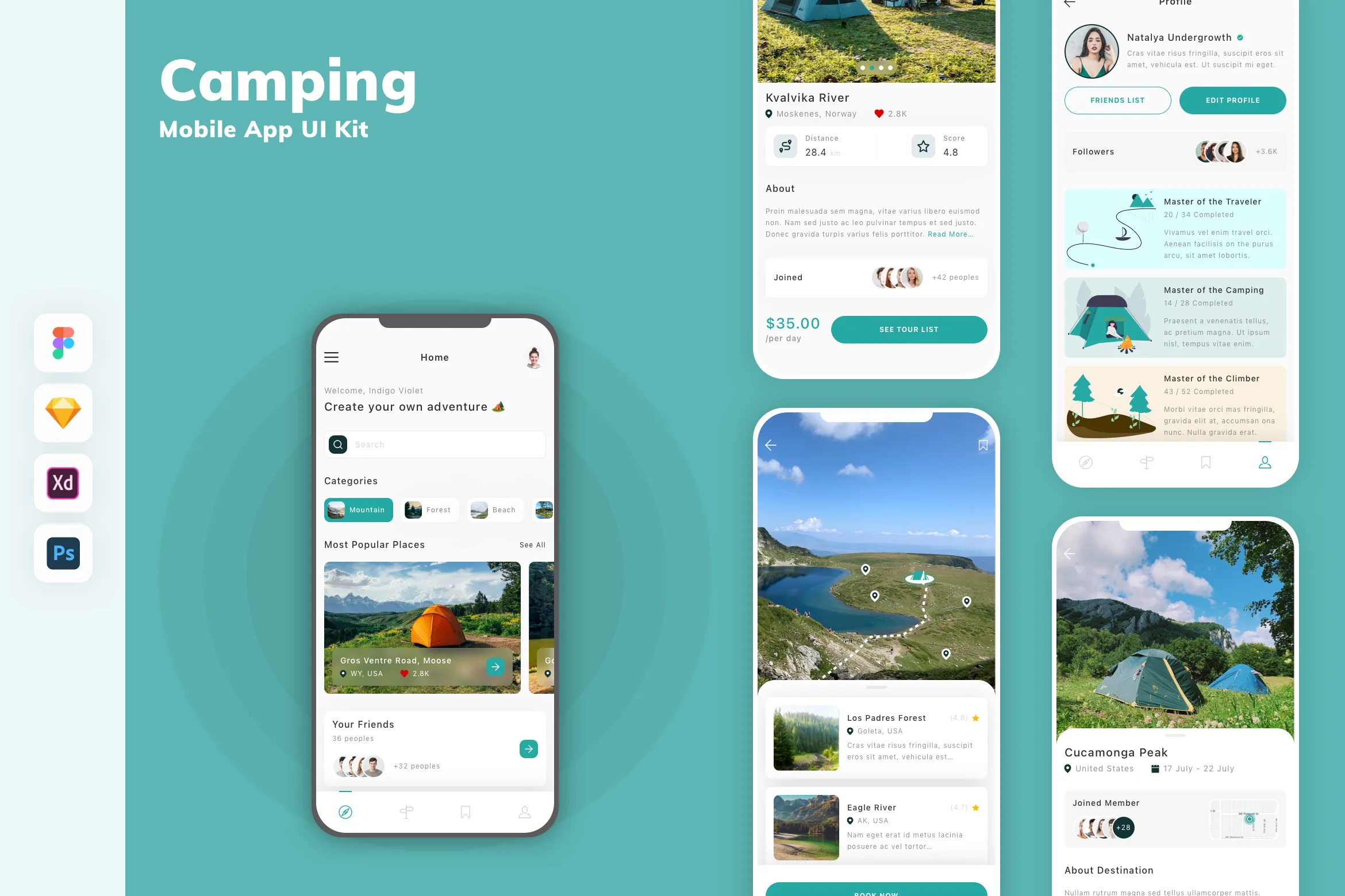 Camping Mobile App UI Kit