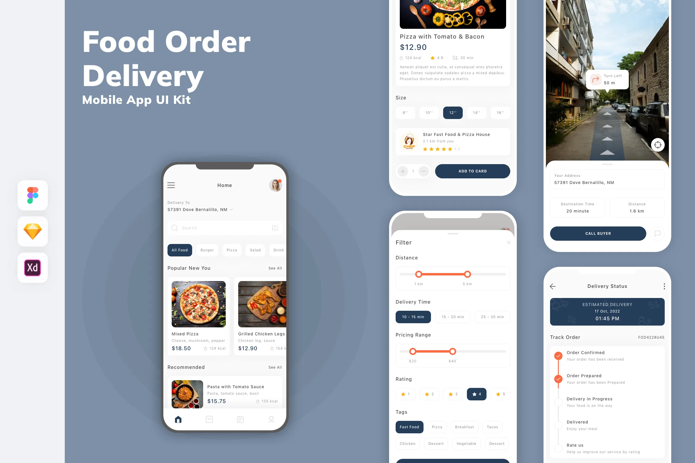 Food Order & Delivery Mobile App UI Kit