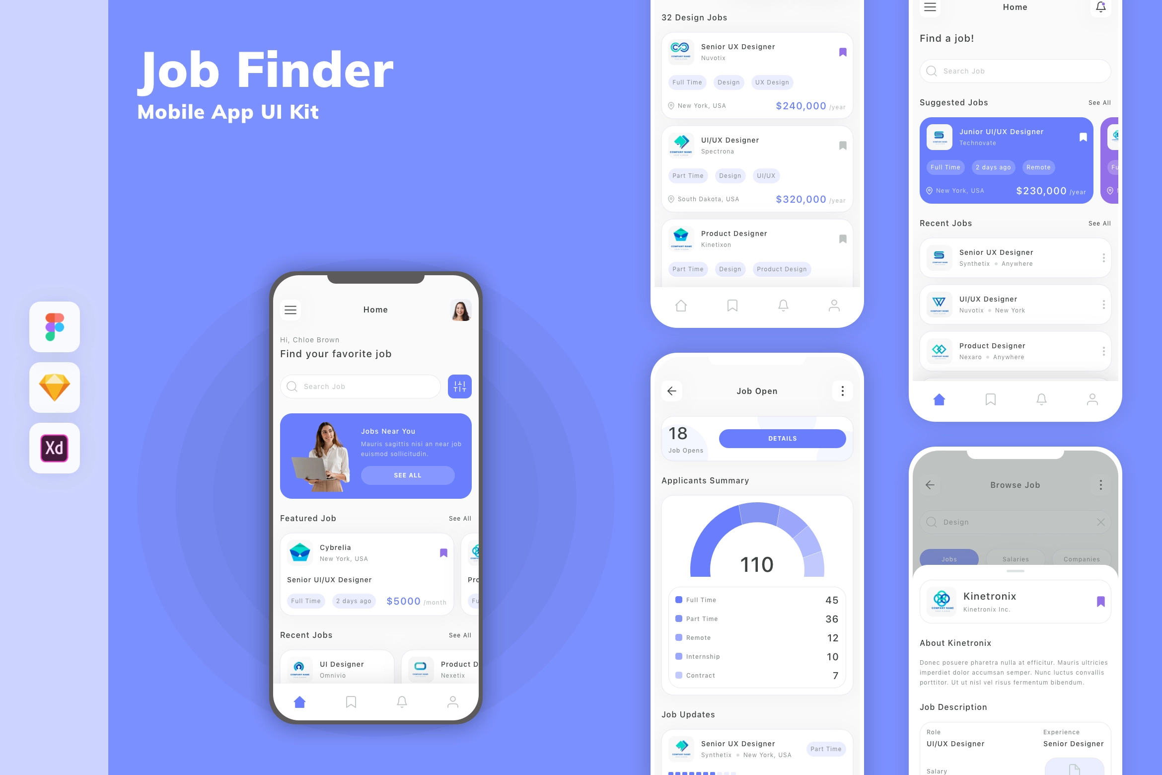 Job Finder Mobile App UI Kit