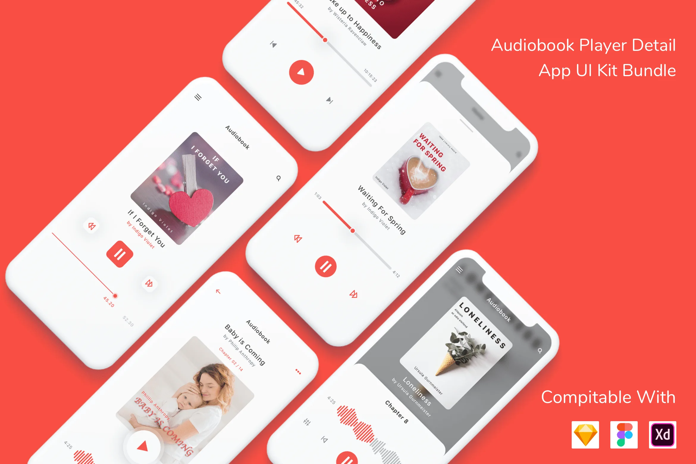 Audiobook Player Detail App UI Kit Bundle