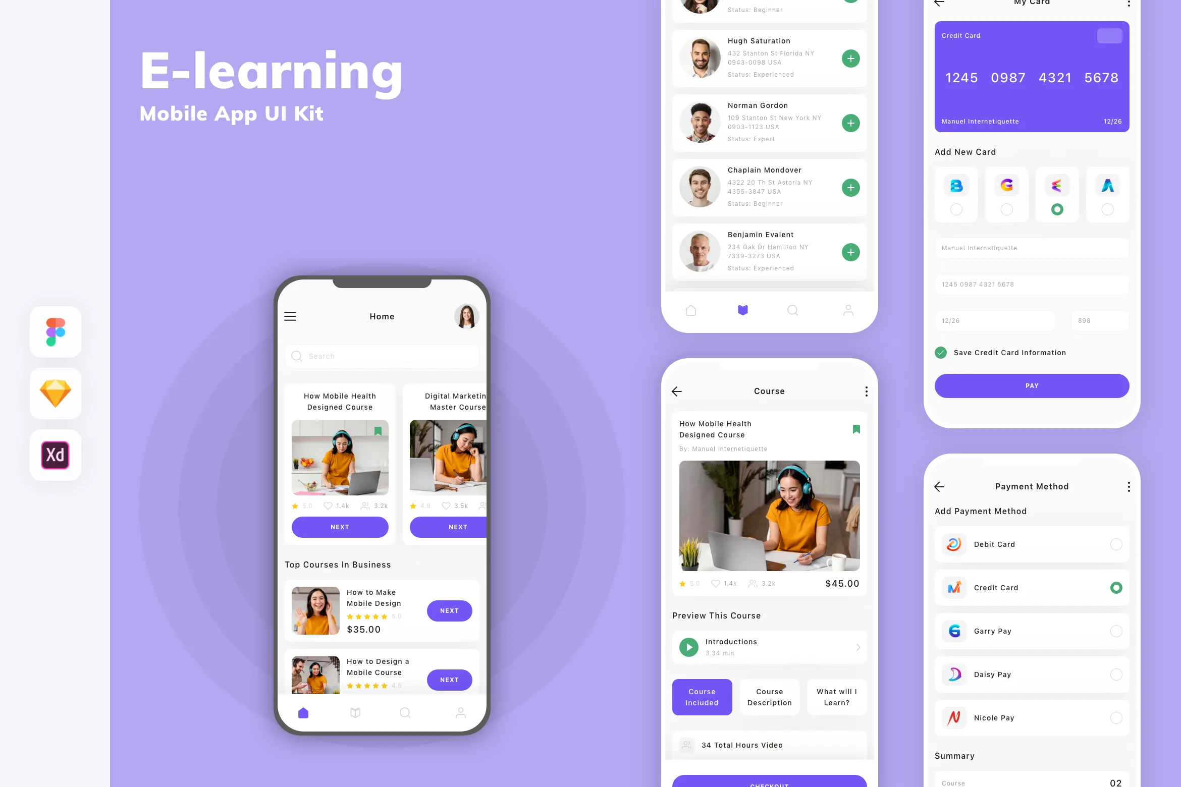 E-learning Mobile App UI Kit